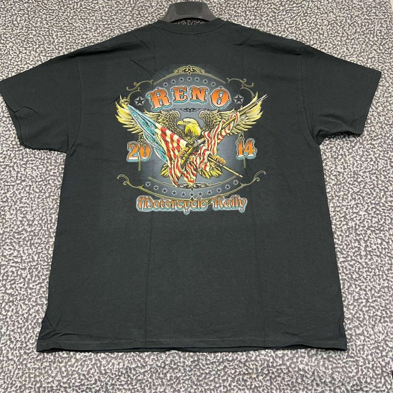 Gildan Vintage Reno Motorcycle Rally Shirt Men XL Short Sleeve New Size US XL / EU 56 / 4 - 1 Thumbnail
