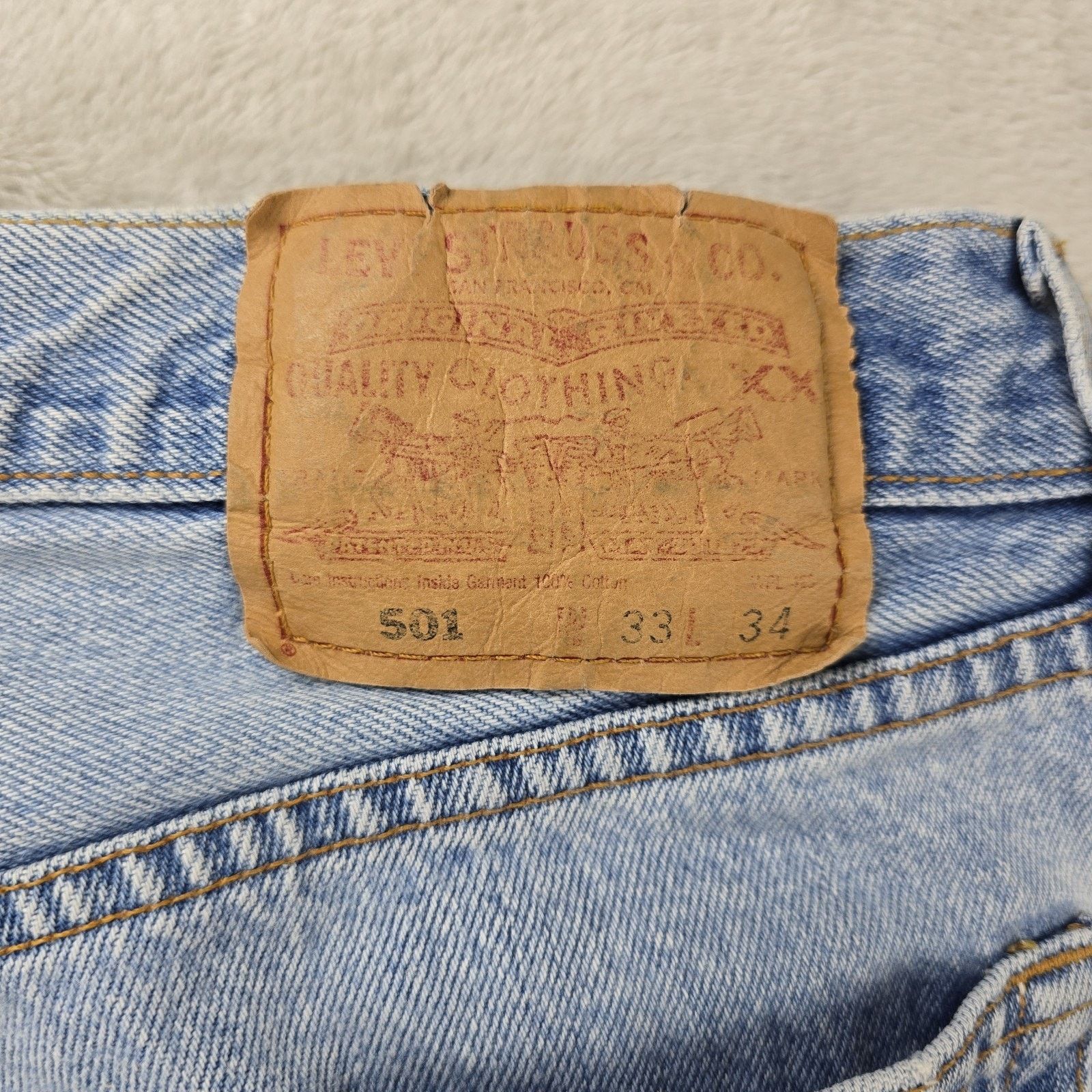 Levi's Vintage Levis 501 Women Jeans 33X34 (Fits 32x32) Blue 90s Size 32" / US 10 / IT 46 - 11 Thumbnail