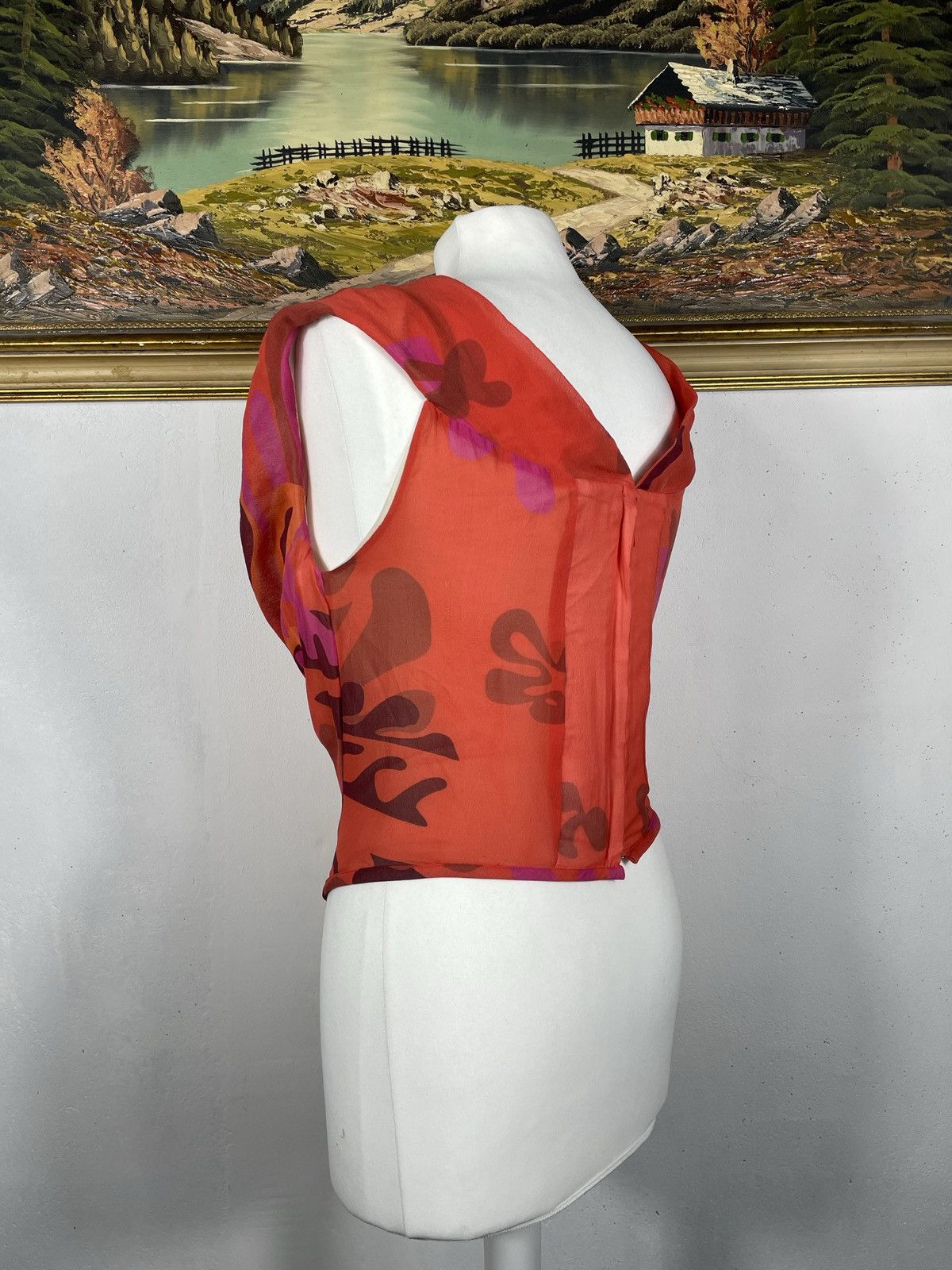 Designer × Vintage × Vivienne Westwood Vivienne Westwood Red Label Silk Corset Top Vintage Luxury Size M / US 6-8 / IT 42-44 - 6 Thumbnail