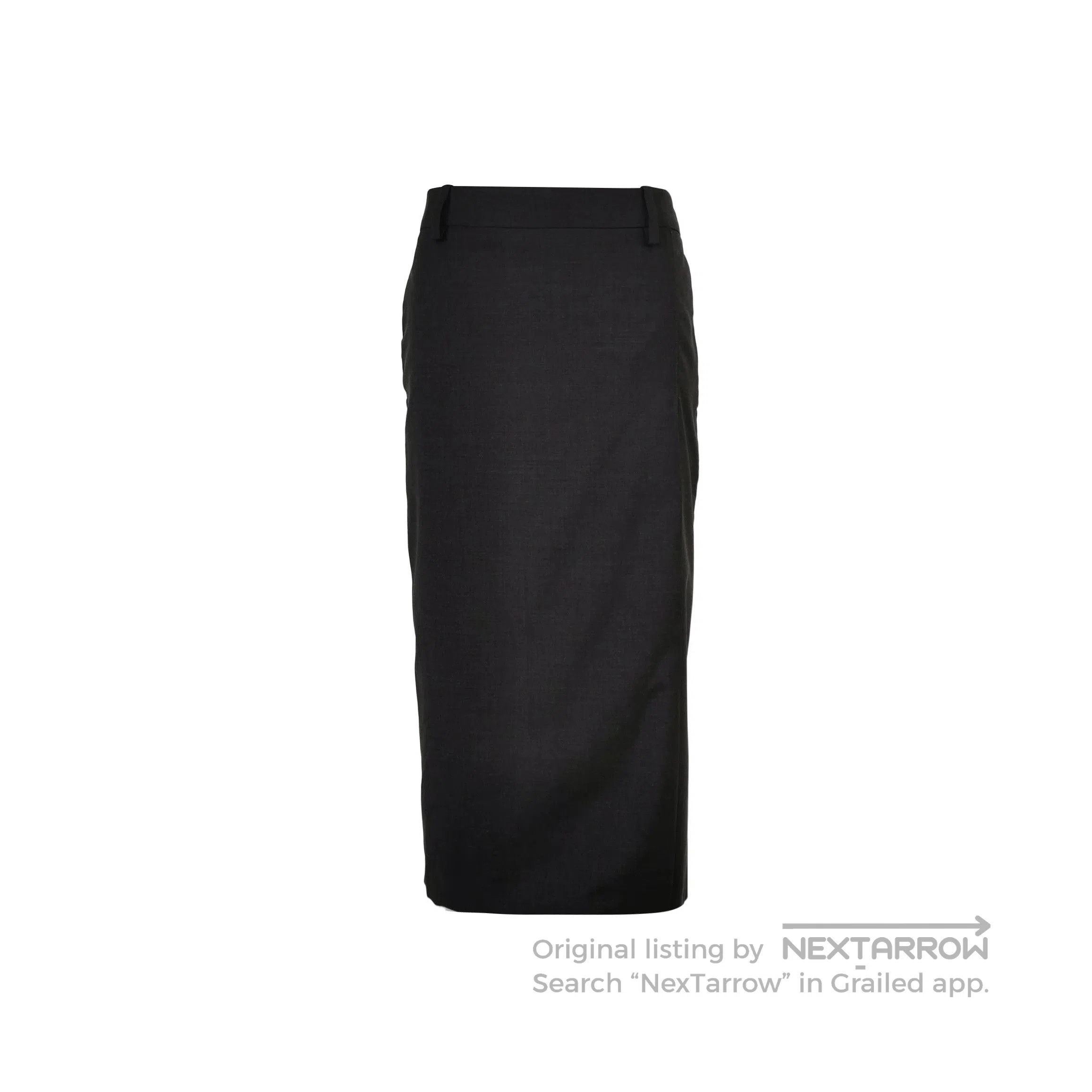 Prada Prada Black Wool Midi Skirt Size 38 . Size 37" - 1 Thumbnail
