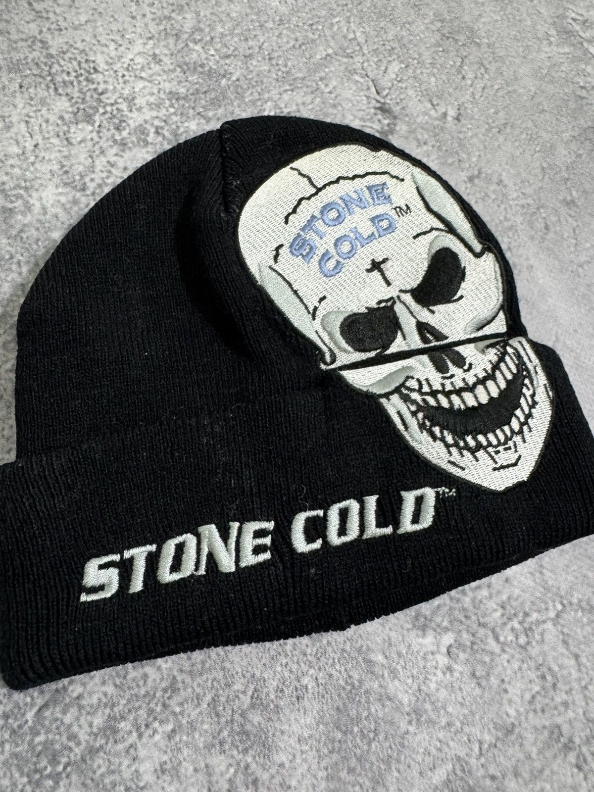 WWF Vintage WWF Stone Cold Skull Beanie Hat Size ONE SIZE - 2 Thumbnail