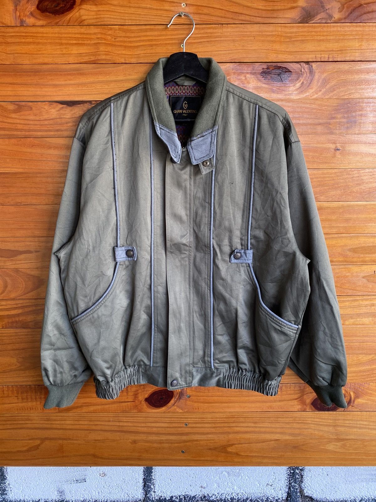 Gianni Valentino Claudio Valentino Paris Black Nylon Jacket – Vintage Men’s Size US L / EU 52-54 / 3 - 3 Thumbnail