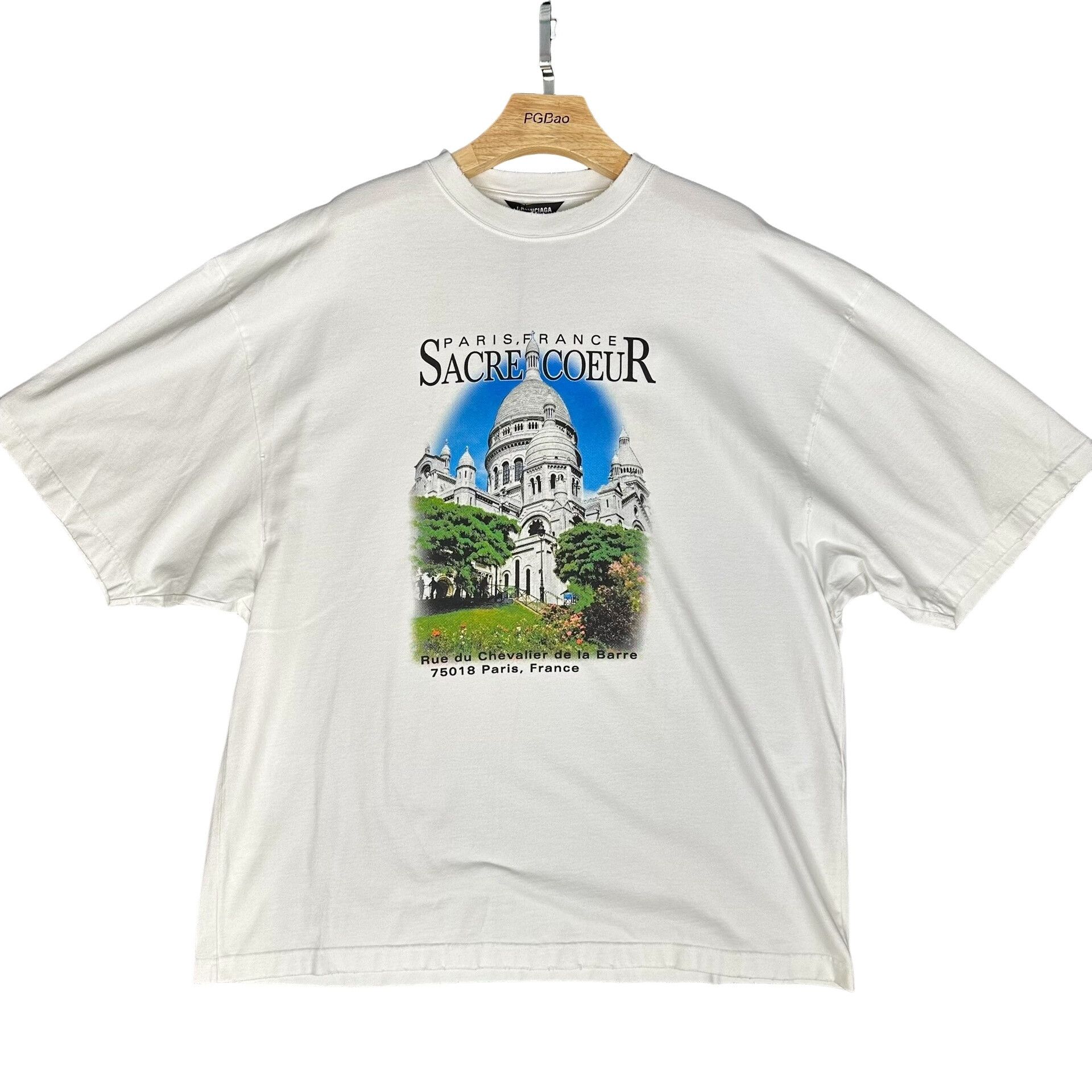 Balenciaga Balenciaga Sacre Coeur Paris Print T-Shirt M Size US M / EU 48-50 / 2 - 1 Thumbnail
