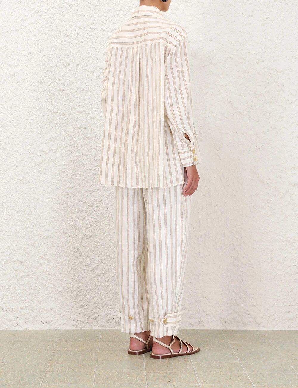 Zimmermann oc11z0226 Illuminate Striped Shirt In Multicolor Size L / US 10 / IT 46 - 2 Thumbnail