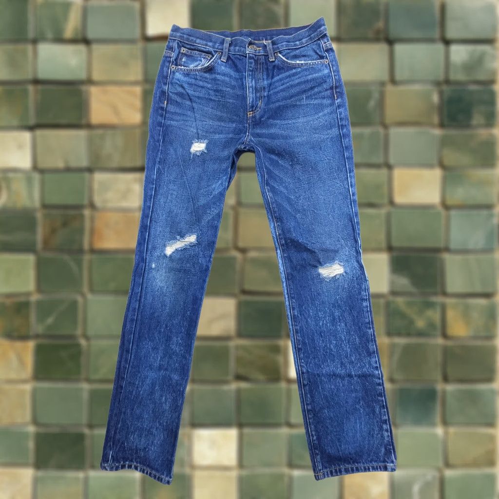 Vintage VINTAGE Carmar High Rise Straight Jeans Womens 27 Blue Dark Rigid Cotton Denim USA Made Size 27" / US 4 / IT 40 - 1 Thumbnail