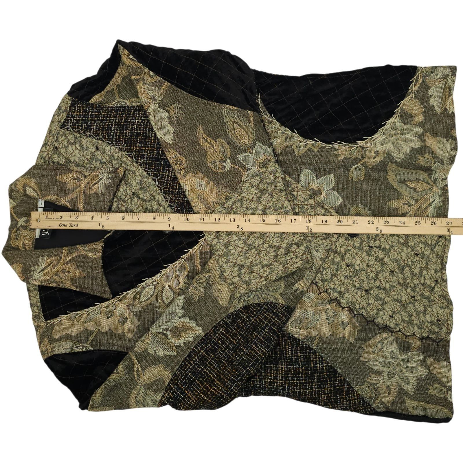Other Yak Magik Jacket XL Floral Tapestry Patchwork Quilted Velvet Size XL / US 12-14 / IT 48-50 - 5 Thumbnail
