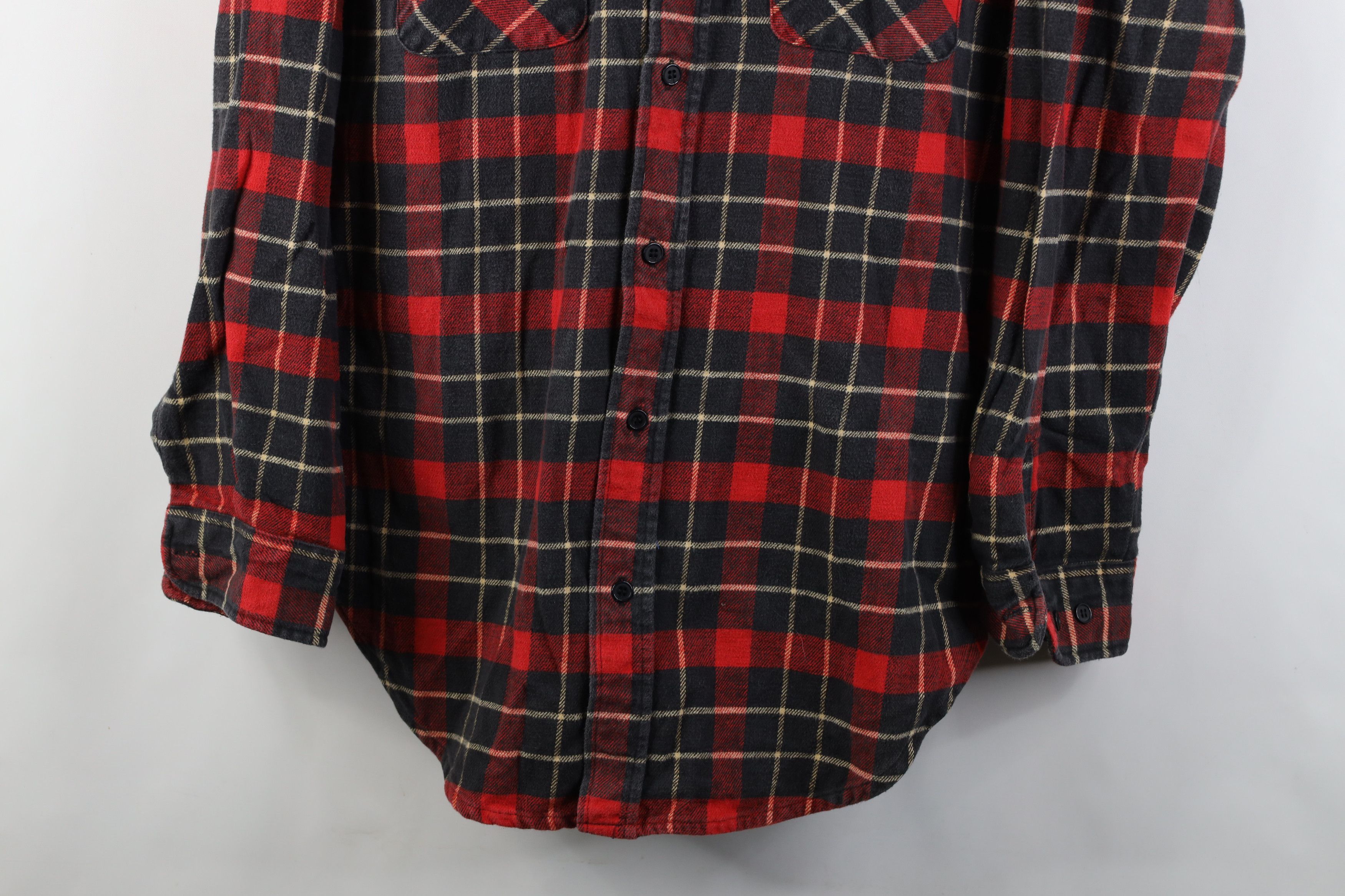 Dickies Vintage 90s Dickies Flannel Collared Button Shirt Plaid Size US L / EU 52-54 / 3 - 3 Thumbnail