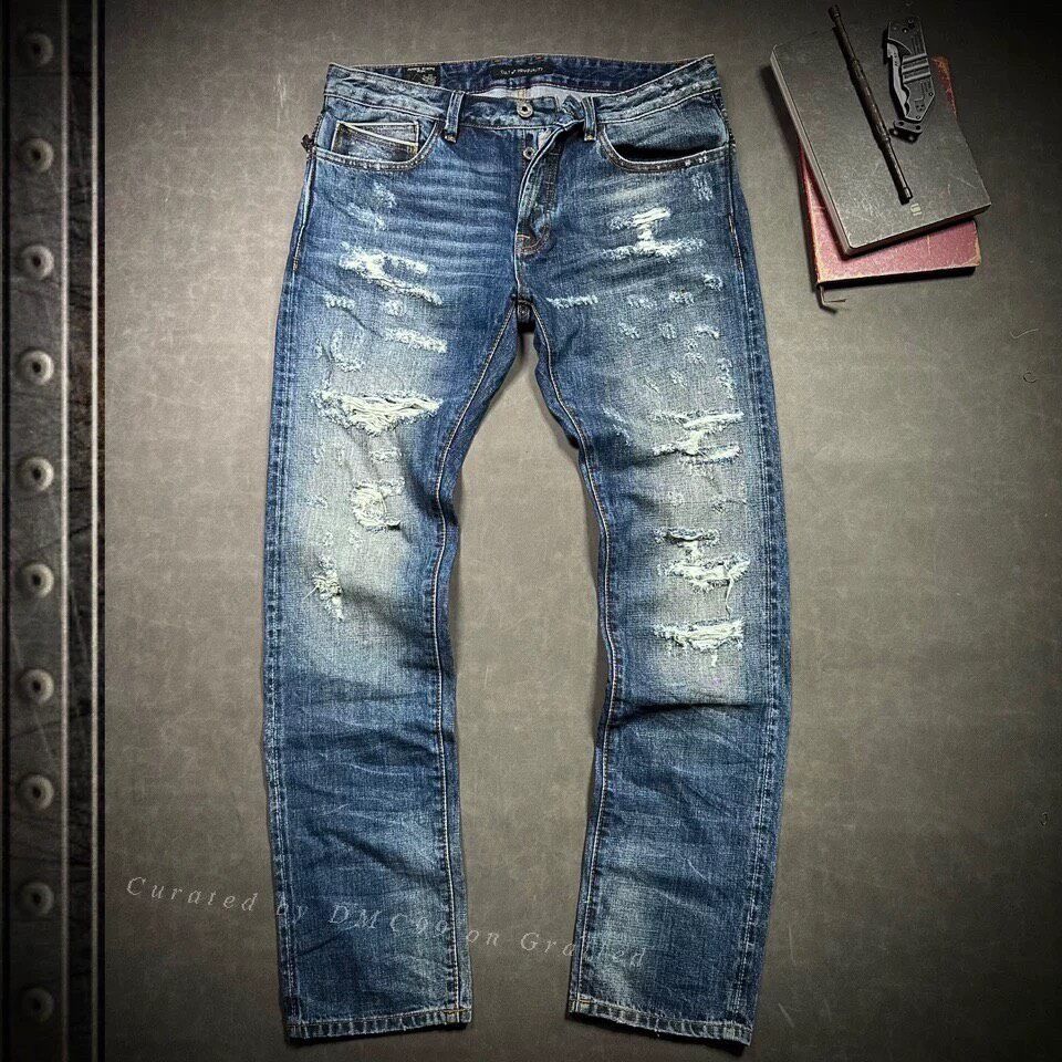 Other Men's American Vintage Selvedge Ripped Jeans Size US 34 / EU 50 - 1 Thumbnail