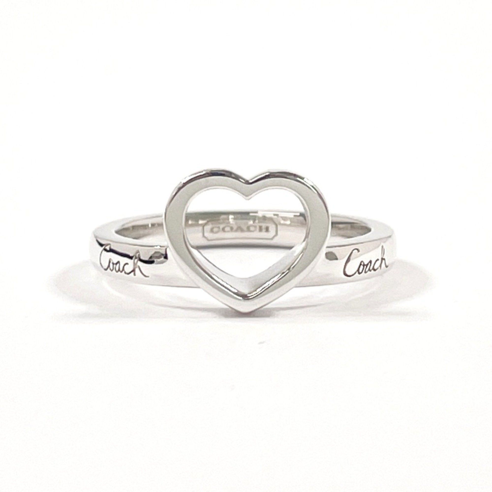 Coach Coach Heart Ring, Silver 925, 9, Silver, Women's Size ONE SIZE - 1 Thumbnail