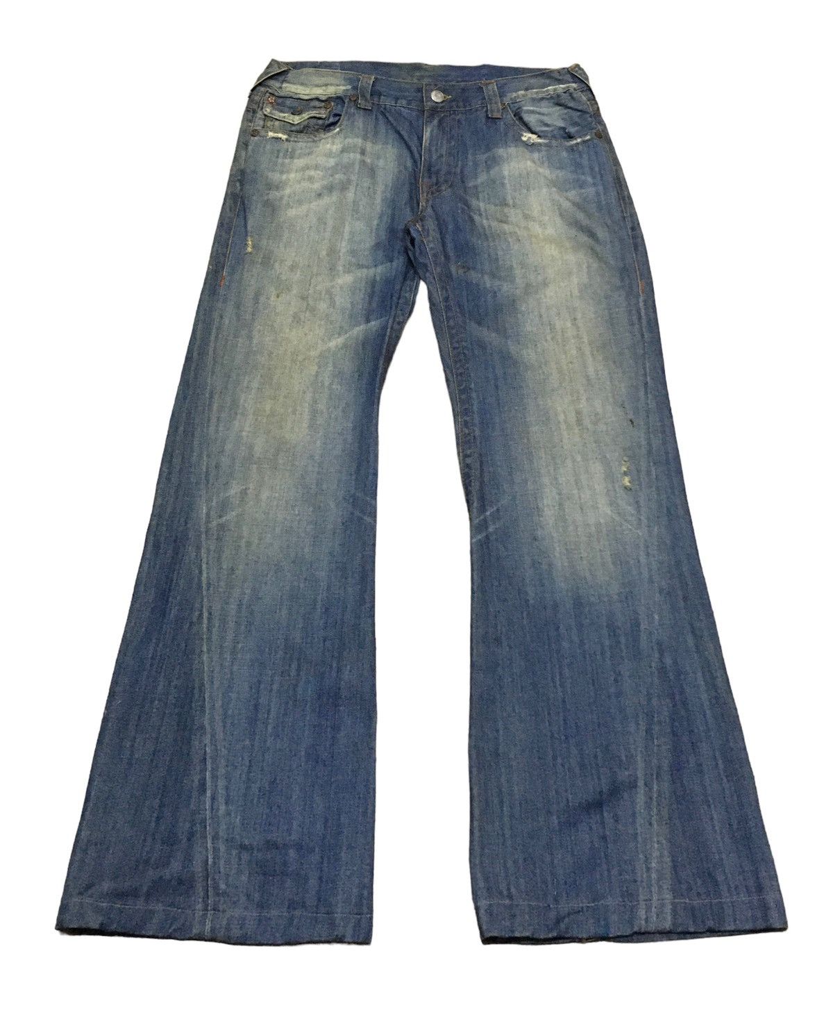 True Religion × Vintage Very Rare Vintage True Religion Sukajan Flared Jeans 1990s Size US 36 / EU 52 - 1 Thumbnail