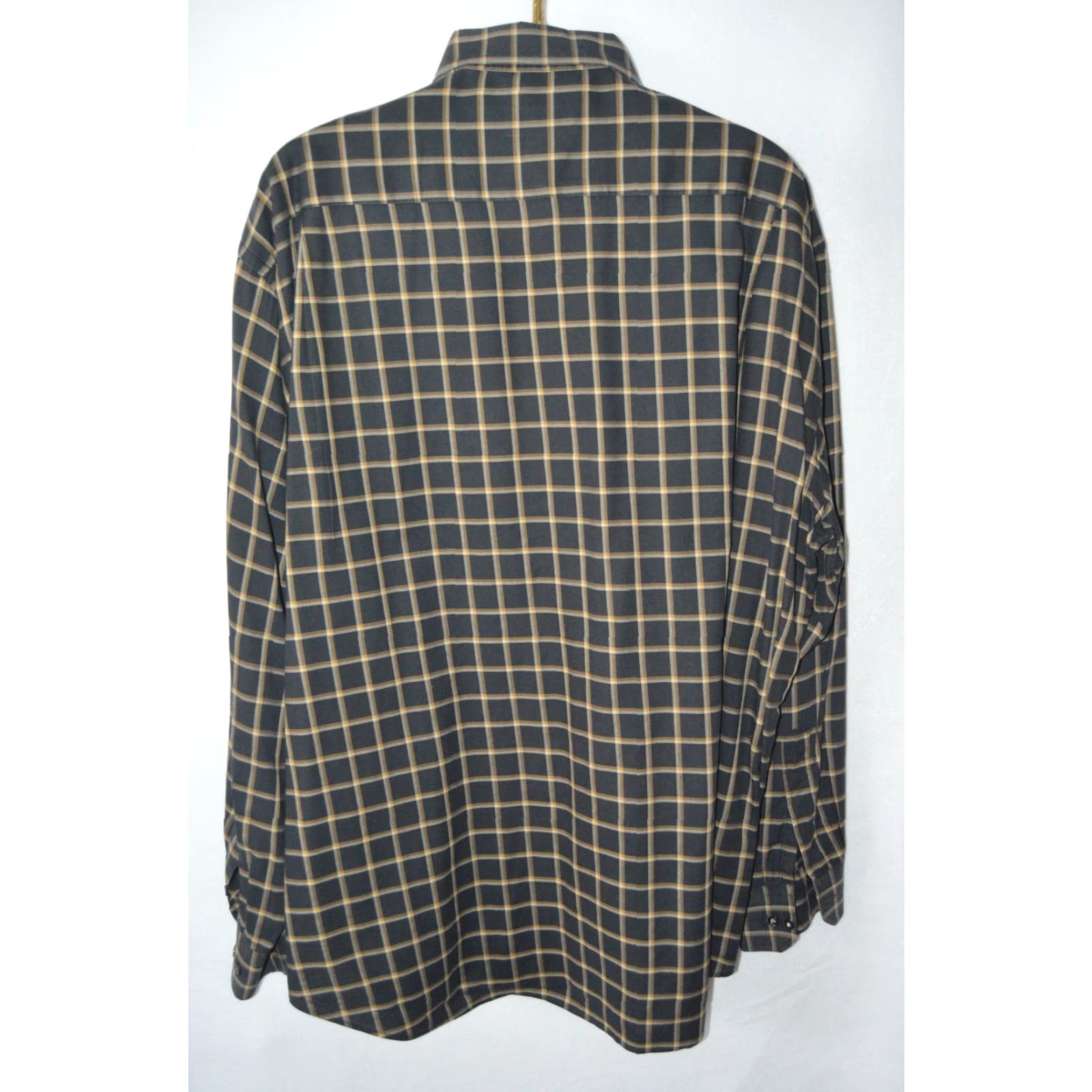 Vintage Scott Barber Shirt 2XL Black Plaid Long Sleeve Button-Up Mens Size US XXL / EU 58 / 5 - 2 Thumbnail