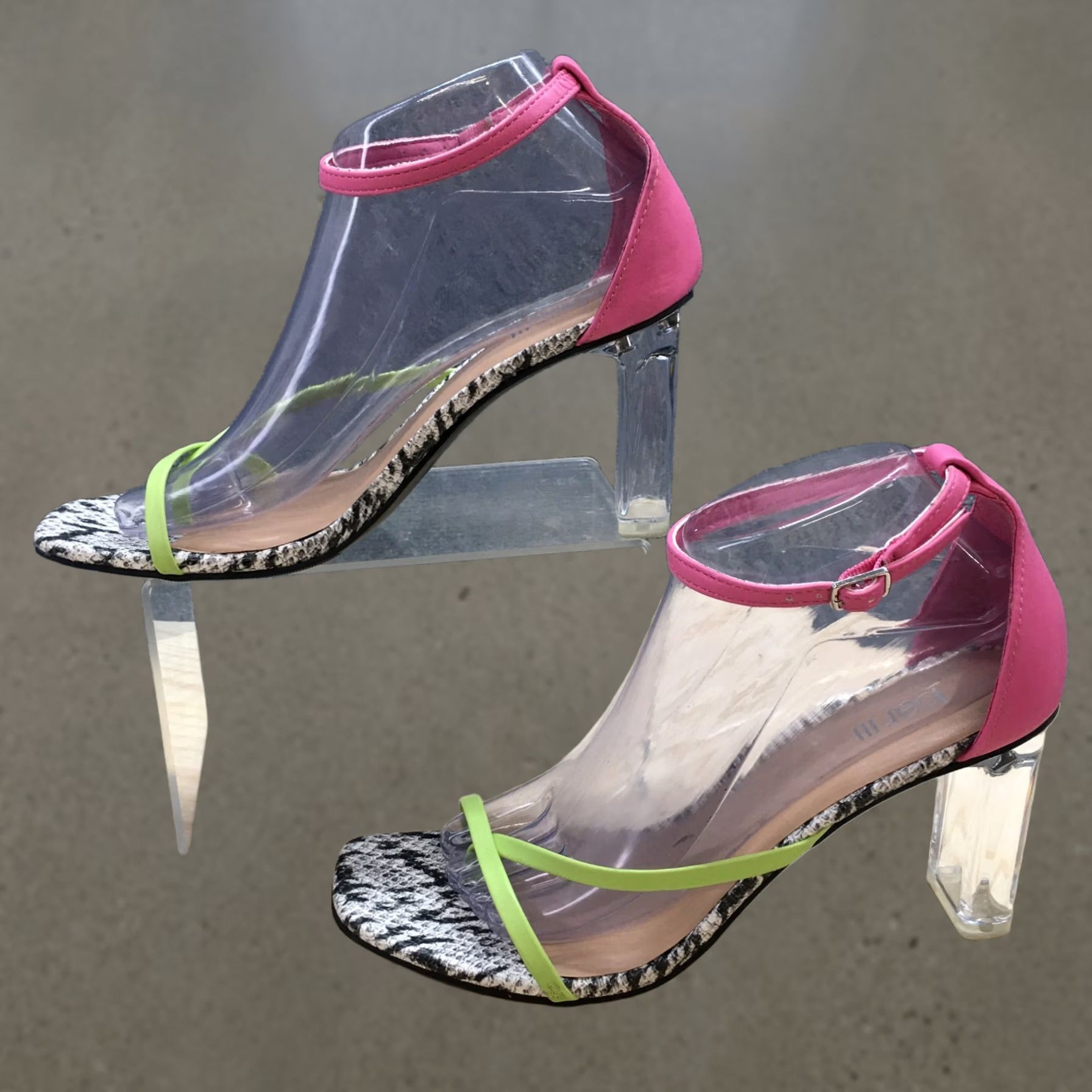 Bar III Bar III Dress Hels Womens 8.5M Blakke Ankle Strap Multicolor Faux Leather NEW Size M / US 6-8 / IT 42-44 - 1 Thumbnail