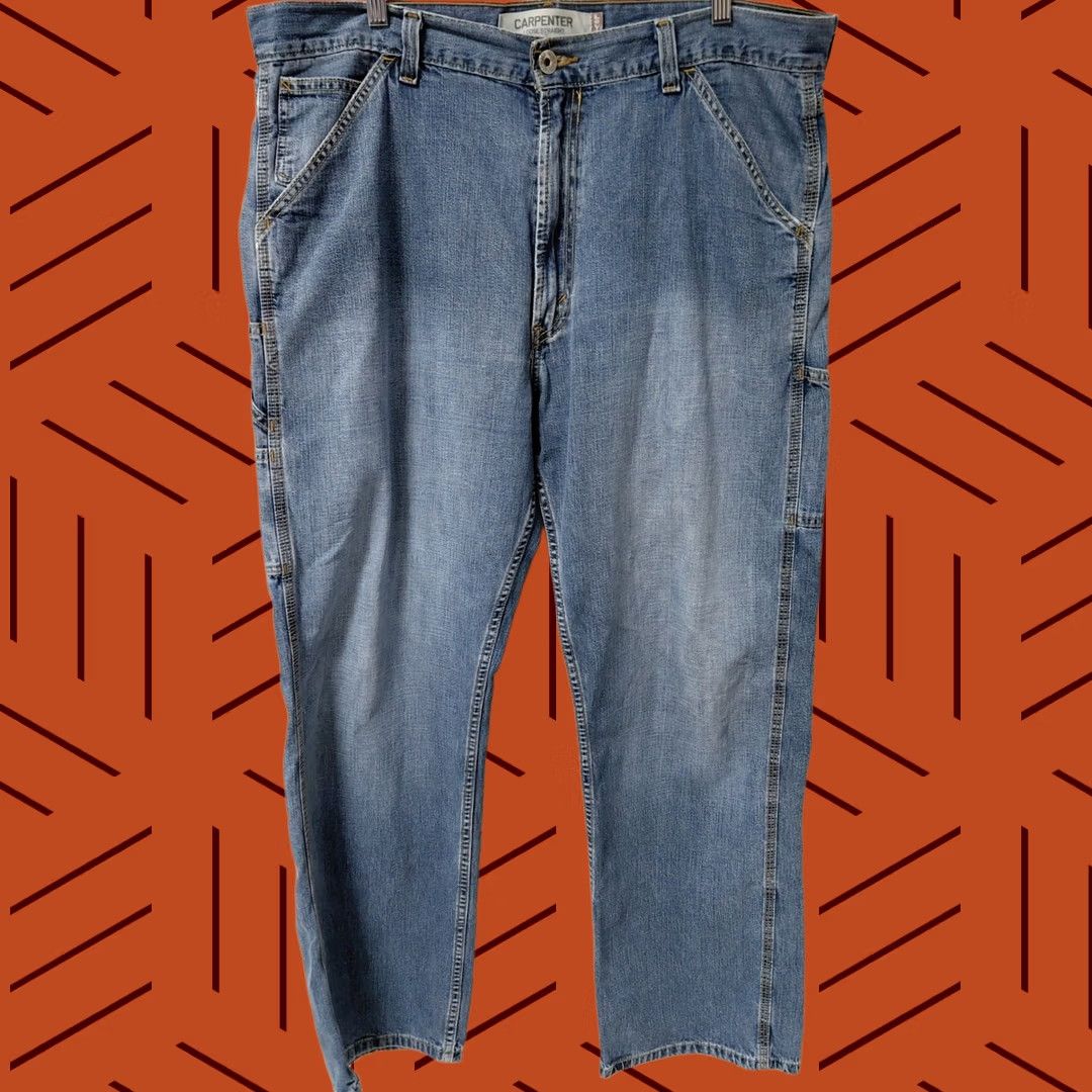 Levi's Levi's Carpenter Loose Straight Jeans Blue Solid Denim Size L32 W38 Mens Size US 32 / EU 48 - 1 Thumbnail
