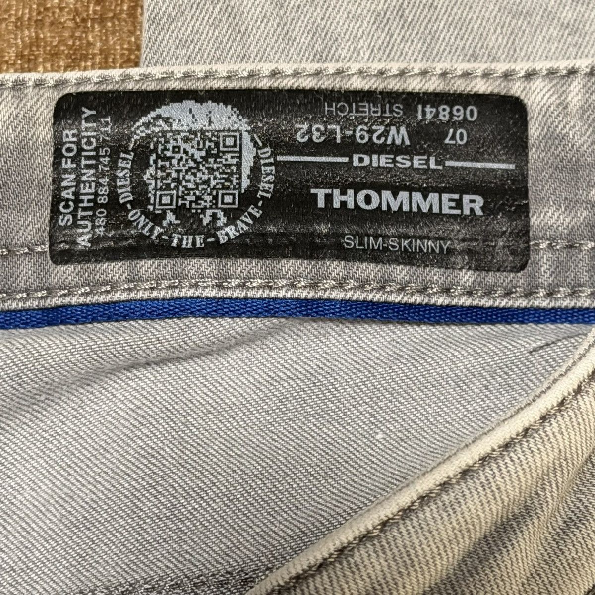 Diesel Diesel Thommer Slim-Skinny Jeans - Light Grey Wash Size US 32 / EU 48 - 10 Thumbnail