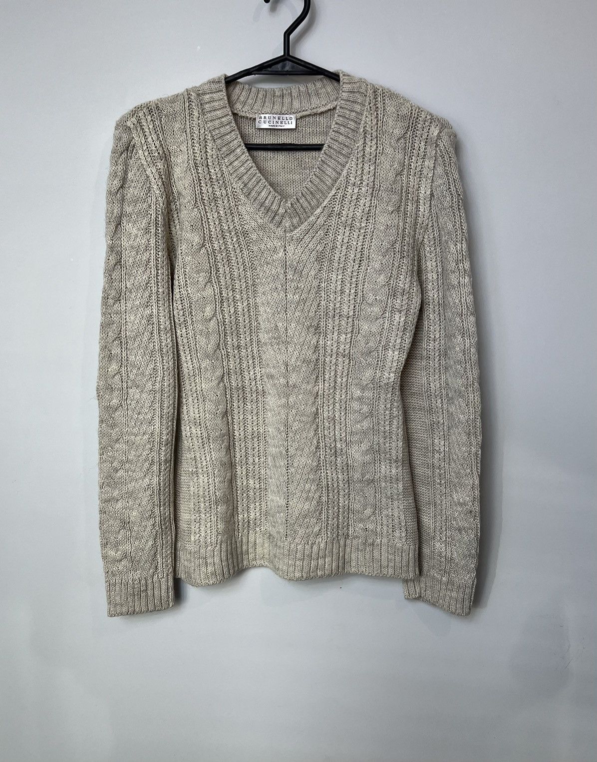 image of Sweater Brunello Cucinelli Braid Rare High End Italy, Women's (Size Small)