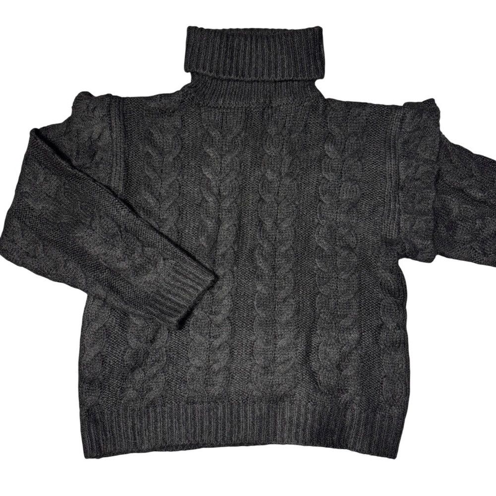 Joe's NWT New $278 Joe's Jeans Ruffle Sleeve Cable Knit Turtlenec Size M / US 6-8 / IT 42-44 - 5 Thumbnail