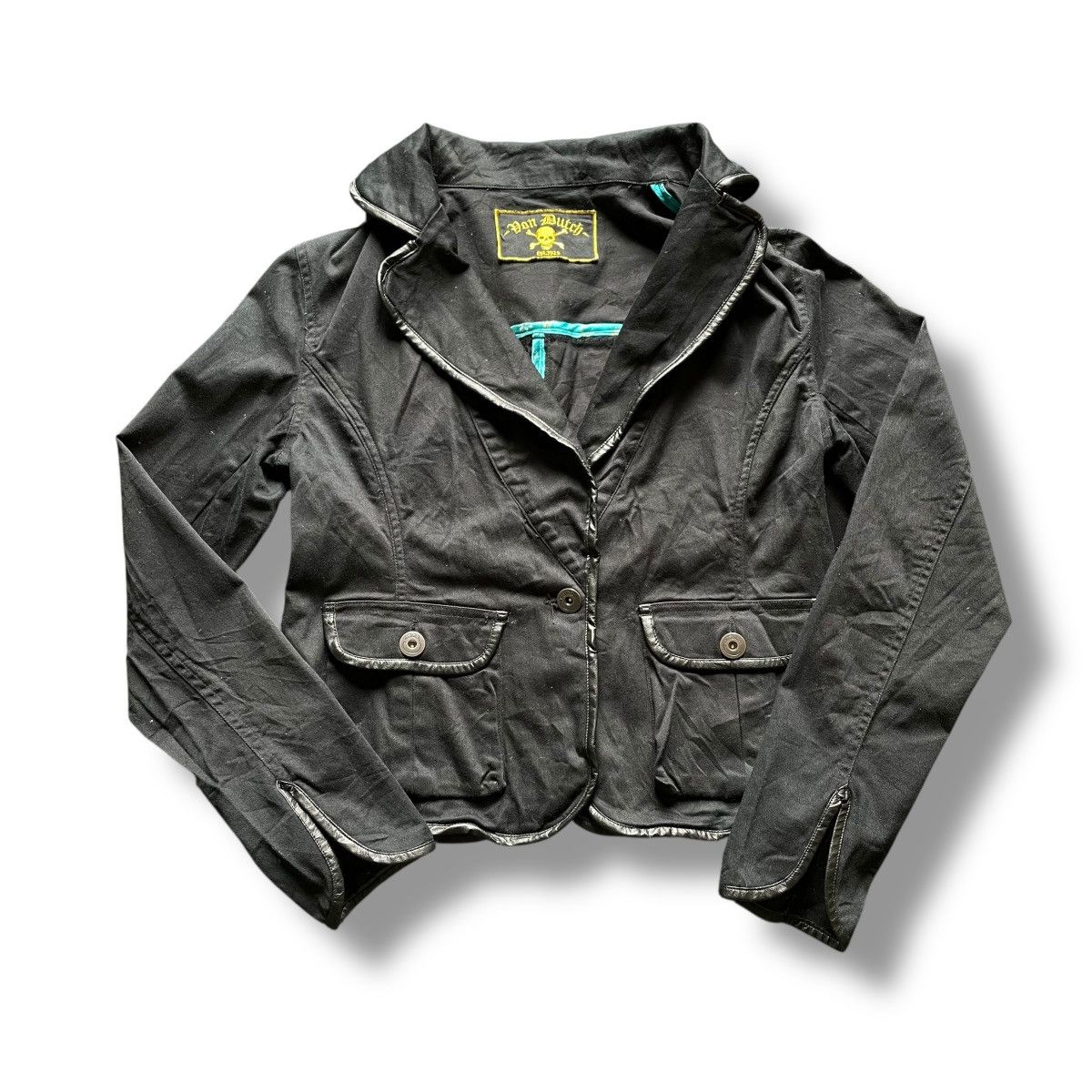 Von Dutch VINTAGE VON DUTCH COTTON + LEATHER JACKET Size M / US 6-8 / IT 42-44 - 1 Thumbnail