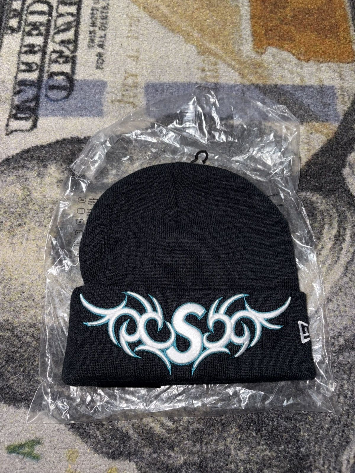 Supreme Supreme New Era Tribal S Logo Beanie Navy | Grailed