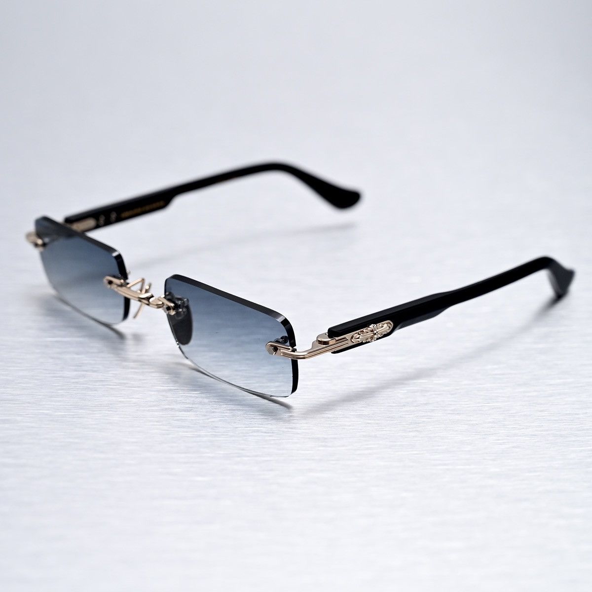 Chrome Hearts CHROME HEARTS DEEP I GP BLACK PLASITC SUNGLASSES Size ONE SIZE - 2 Thumbnail
