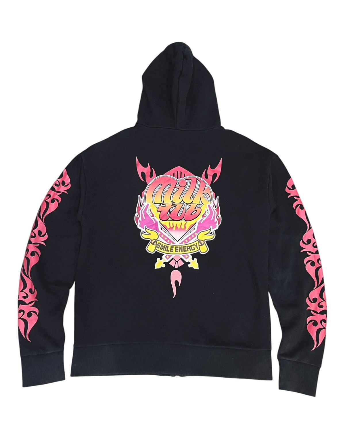 Tribal Streetwear Vintage Milk Tub Mask Full Zip Glow Hoodie Tribal Punk Japan Size US M / EU 48-50 / 2 - 7 Thumbnail