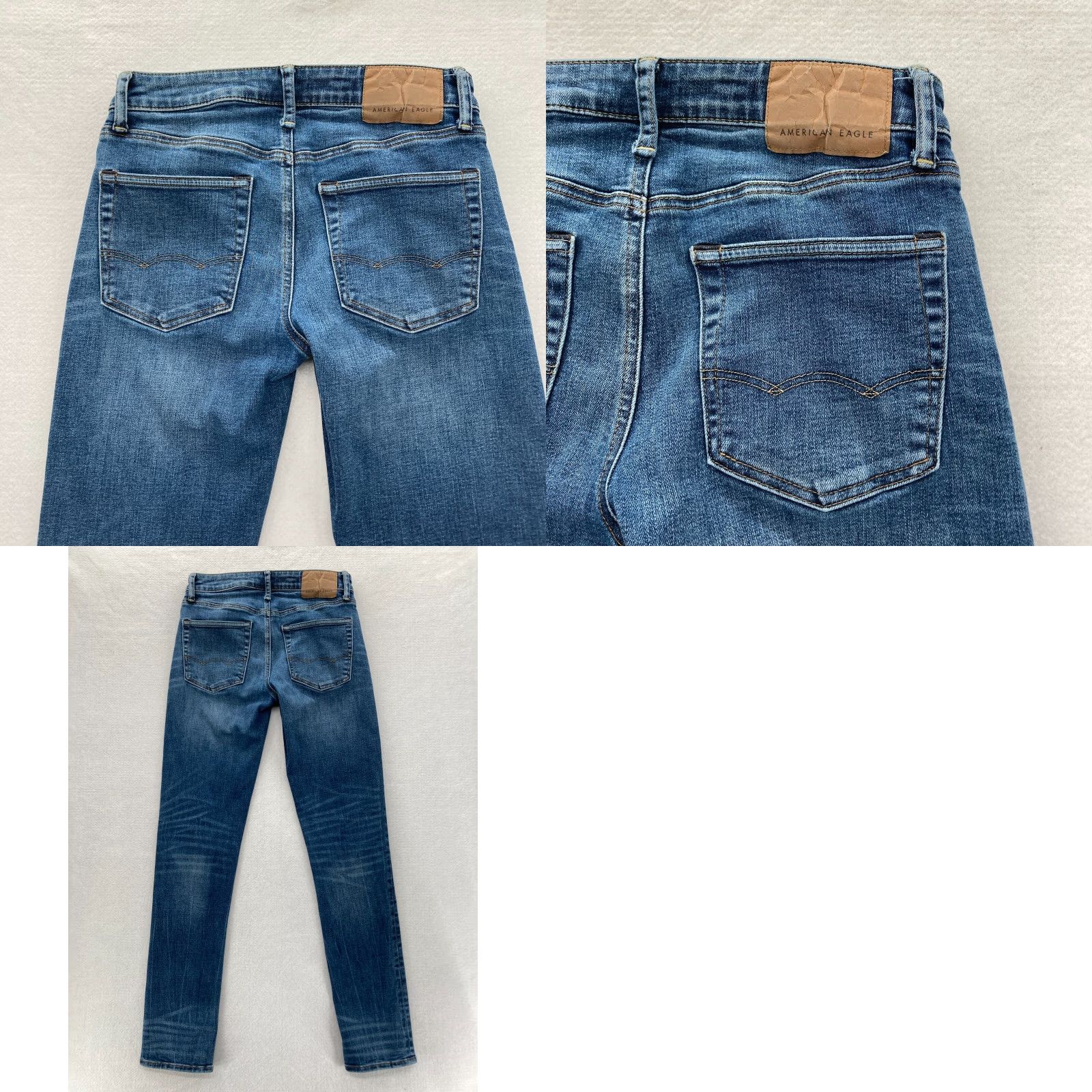 American Eagle Outfitters American Eagle Outfitters Jeans Mens 28x32 Skinny Medium Blue Stretch Denim Pant Distressed Size US 28 / EU 44 - 9 Thumbnail