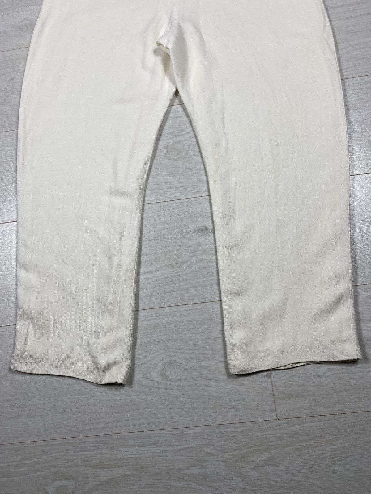 Hermes × Maison Margiela × Vintage Hermes Paris by Margiela Unisex Pants Straight 90s Linen Size US 34 / EU 50 - 18 Thumbnail