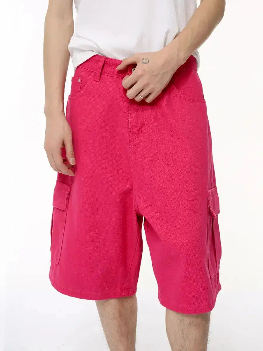 Japanese Brand Retro loose high street solid color denim shorts Size US 32 / EU 48 - 6 Thumbnail