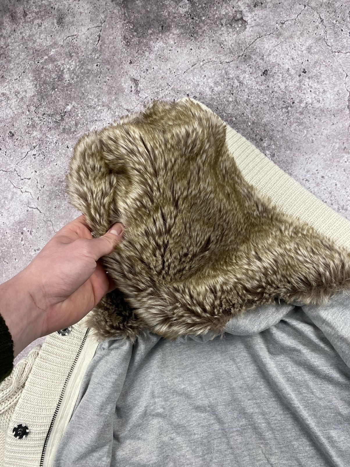 Japanese Brand Vintage Fur Foxy Knitted Hooded Ifsixwasnine Lgb style Size L / US 10 / IT 46 - 4 Thumbnail