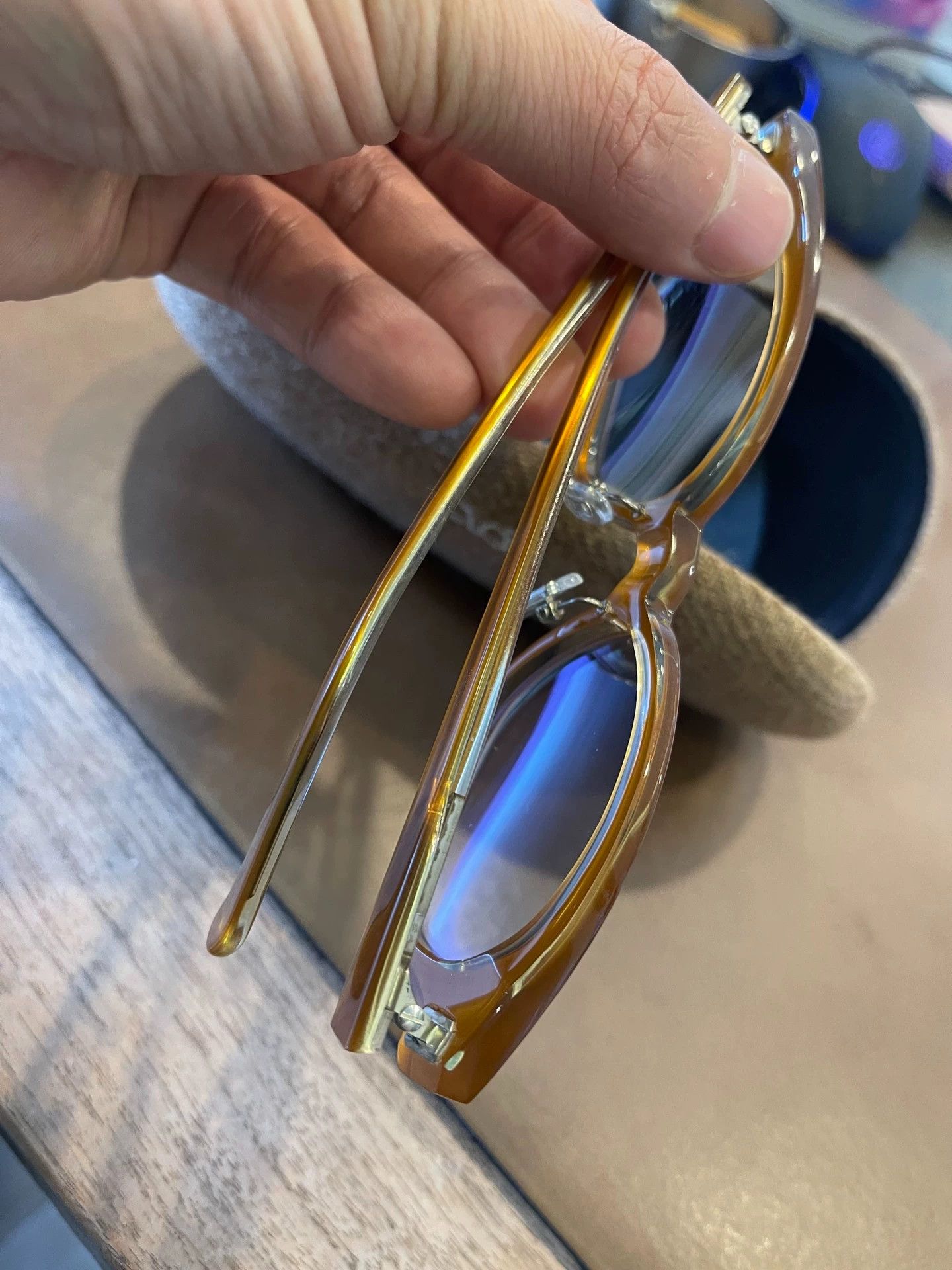 Other BAISHAN TIM Vintage Frame Glasses Brown Size ONE SIZE - 3 Thumbnail
