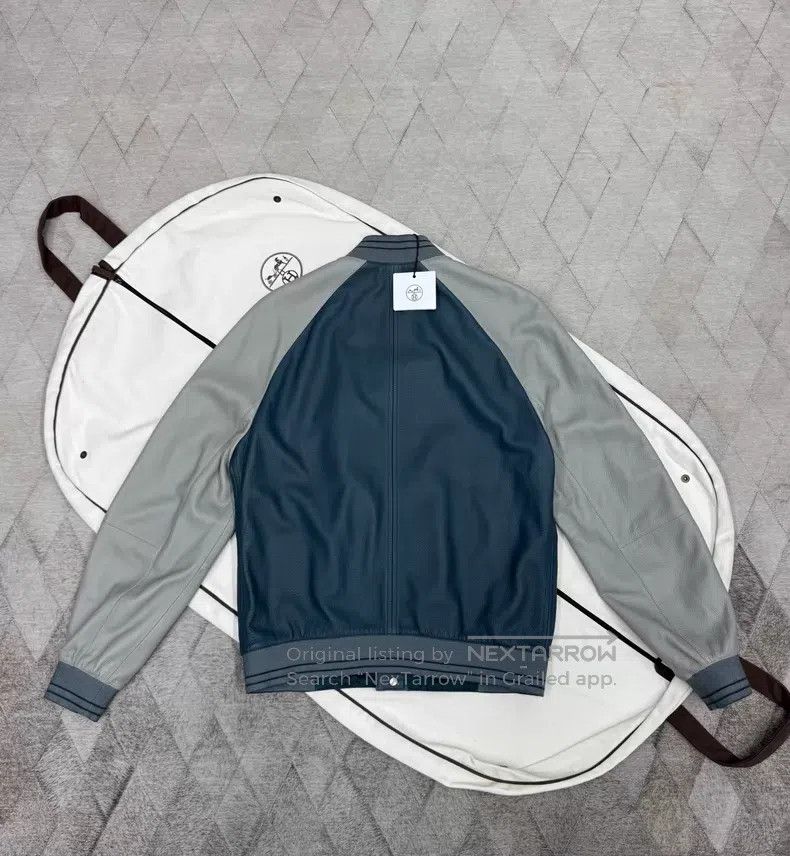 Hermes Hermes Autumn-Winter Reindeer Leather Baseball Jacket, 100 Size US M / EU 48-50 / 2 - 5 Thumbnail