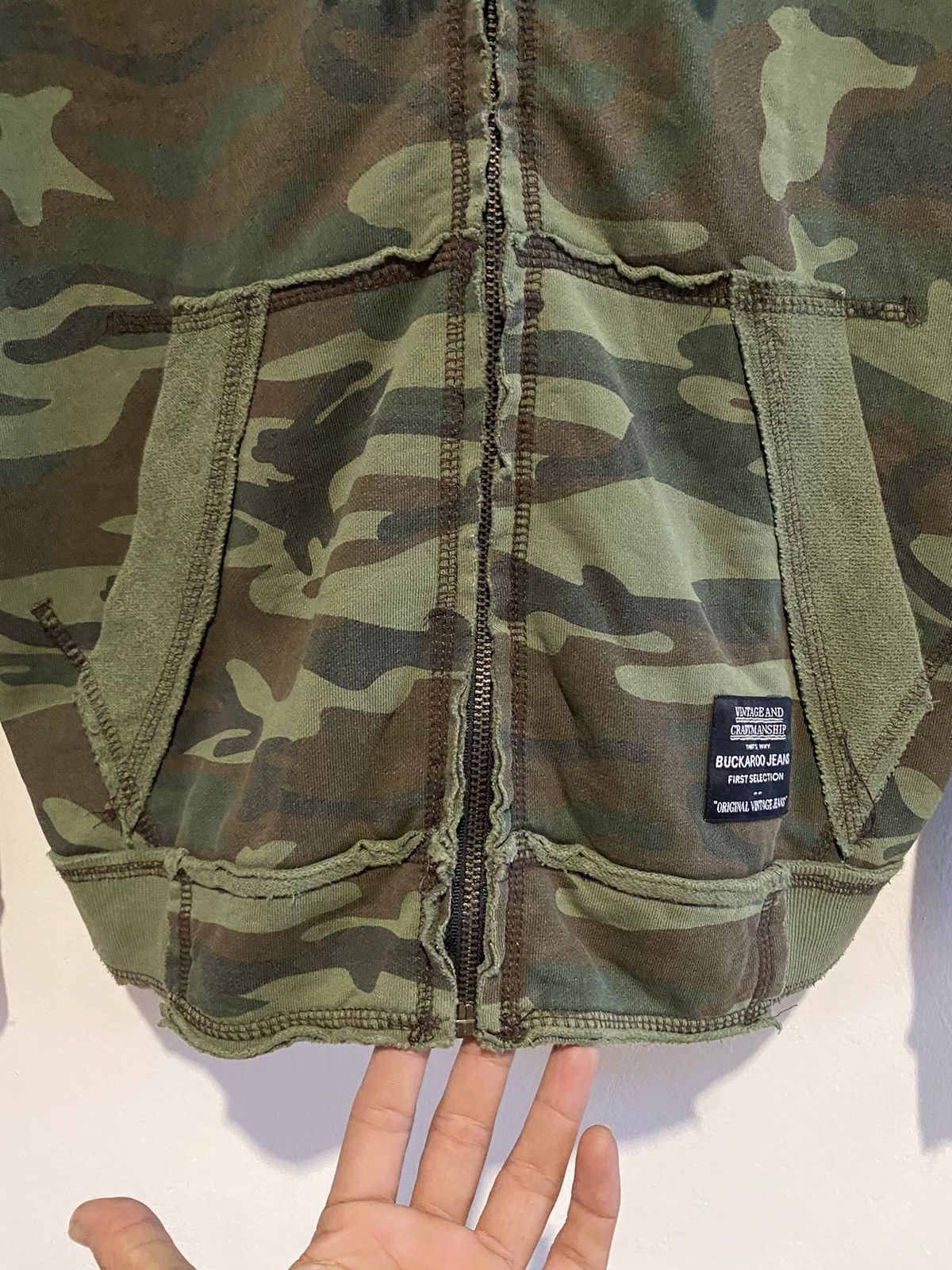 If Six Was Nine Japanese Buckaroo Camo Skull Distressed Zip Hoodie Size US M / EU 48-50 / 2 - 5 Thumbnail