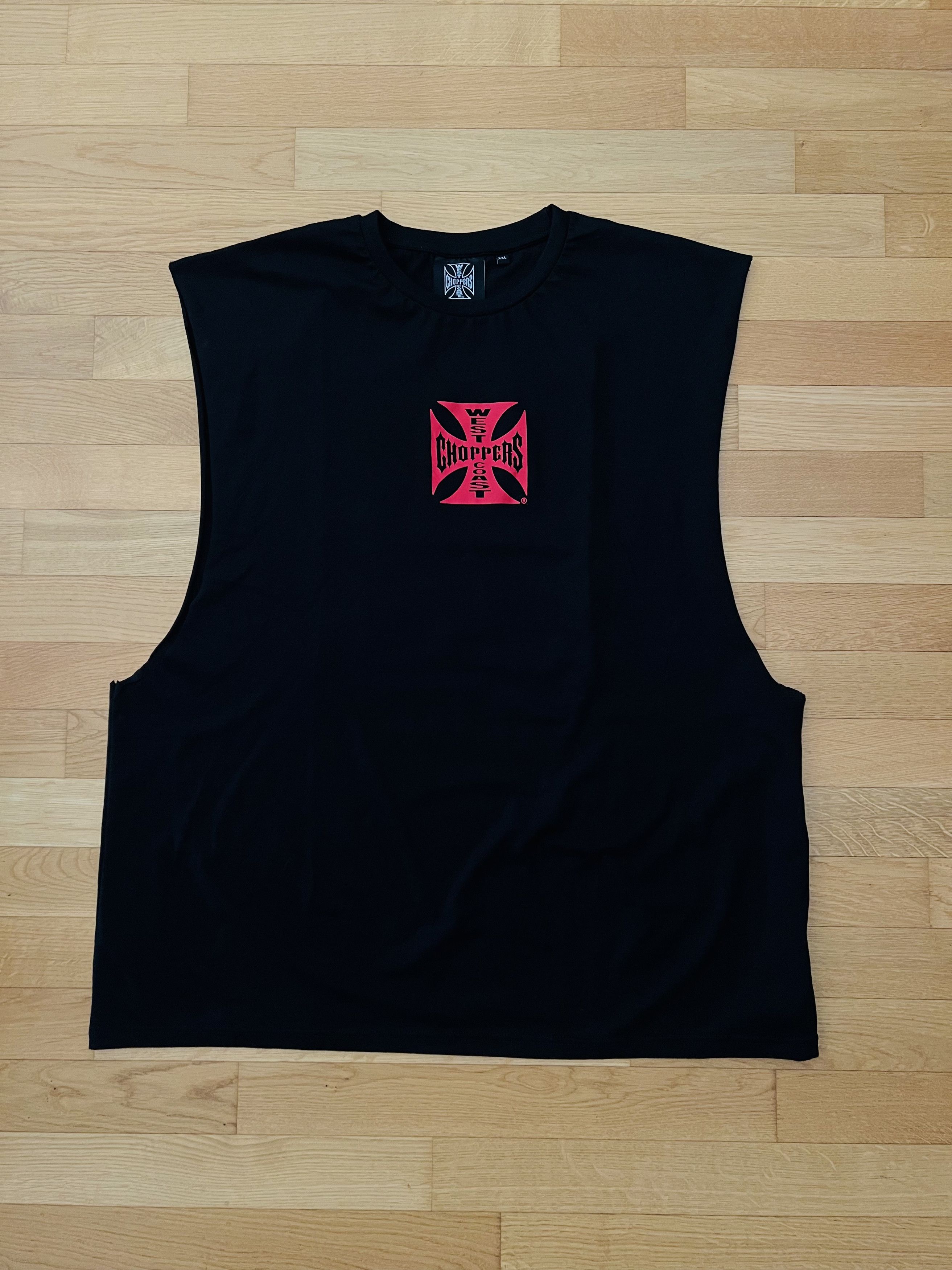 West Coast Choppers - Red/Black Vintage Sleeveless Shirt