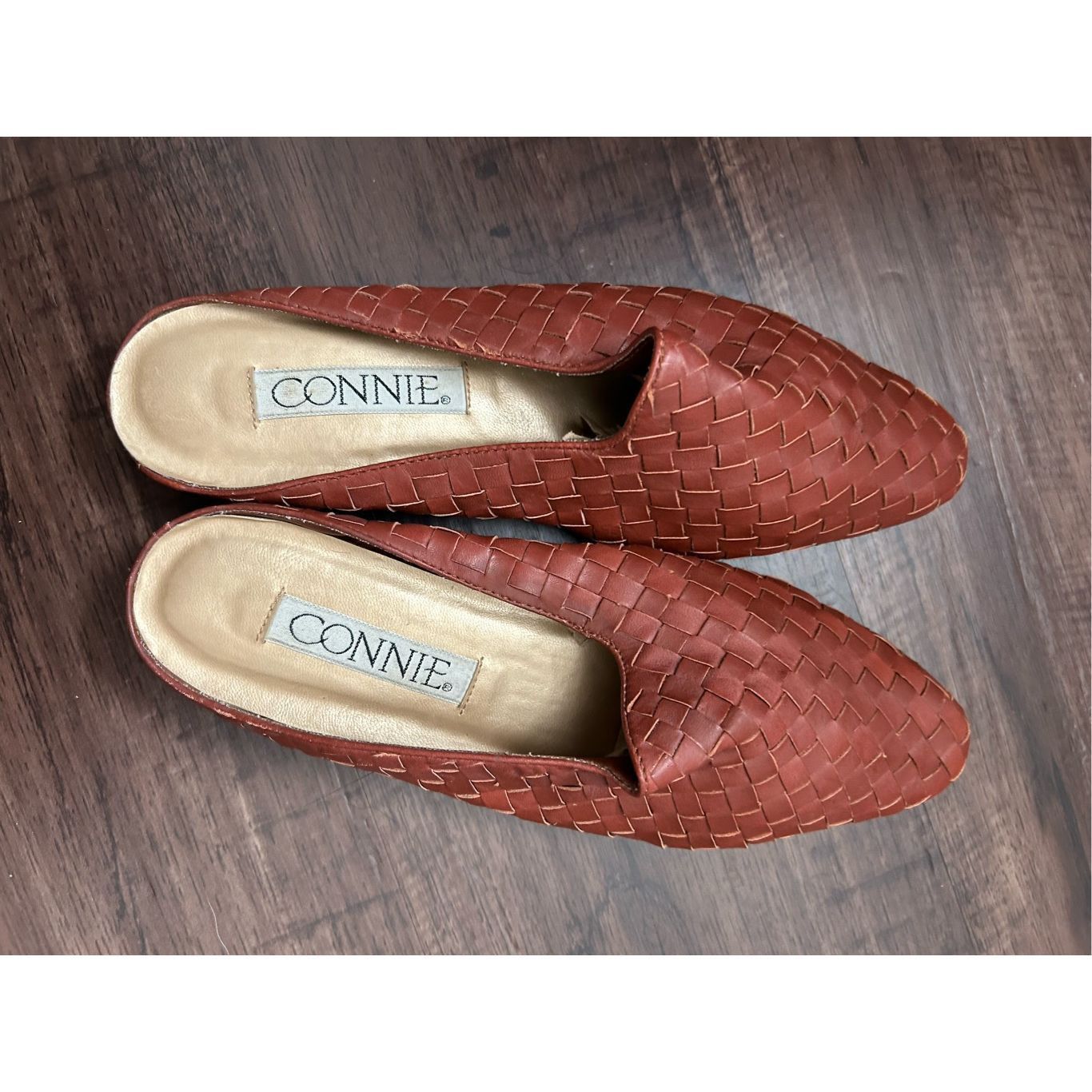 Bonnie Clyde Connie Wicker Woven Slip-On Brown Shoes, Size 9 Size US 9 / IT 39 - 9 Thumbnail