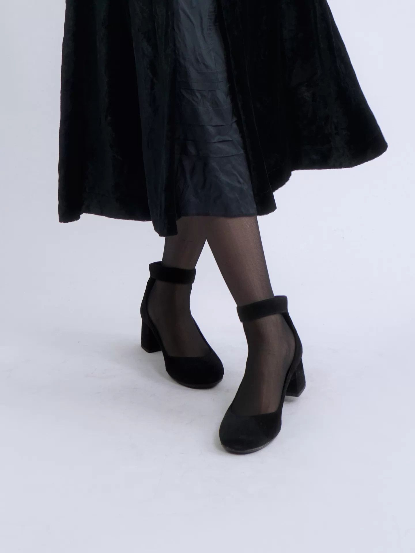 Prada PRADA 90s Archive Black Suede Ankle Strap 5cm Heel 36.5 Size US 6 / IT 36 - 1 Thumbnail
