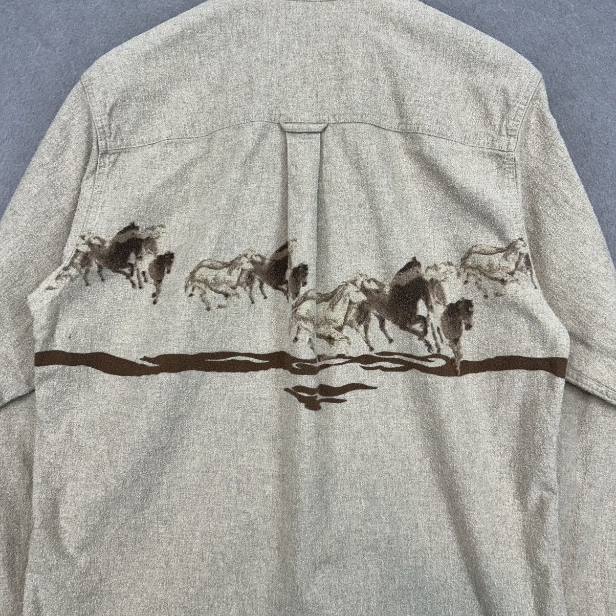 Vintage × Woolrich Woolen Mills Vintage Horse Print Chambray Woolrich Button Up Shirt L 90s Size US L / EU 52-54 / 3 - 8 Thumbnail
