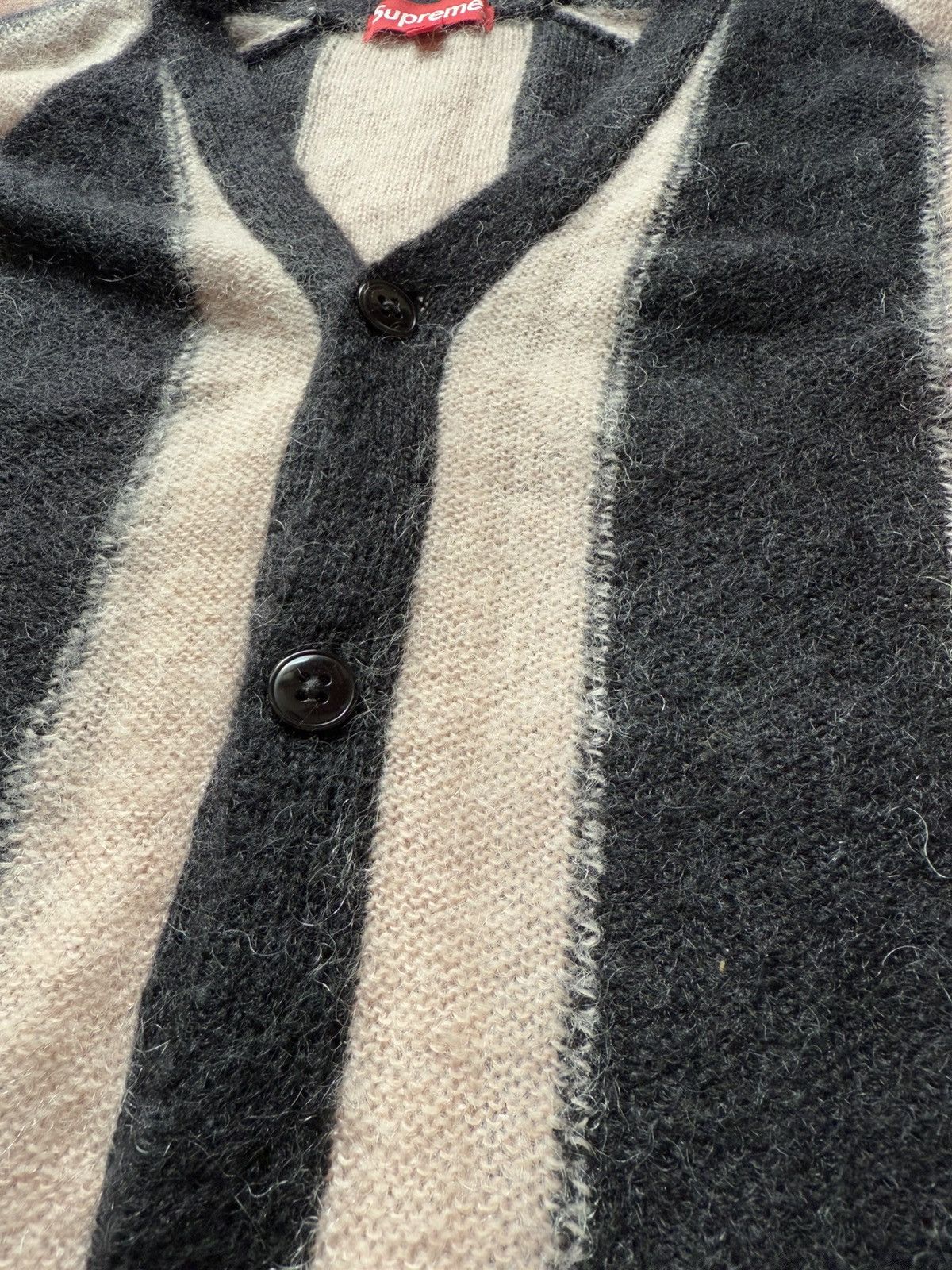Supreme Supreme Striped Mohair Cardigan Size US L / EU 52-54 / 3 - 3 Thumbnail