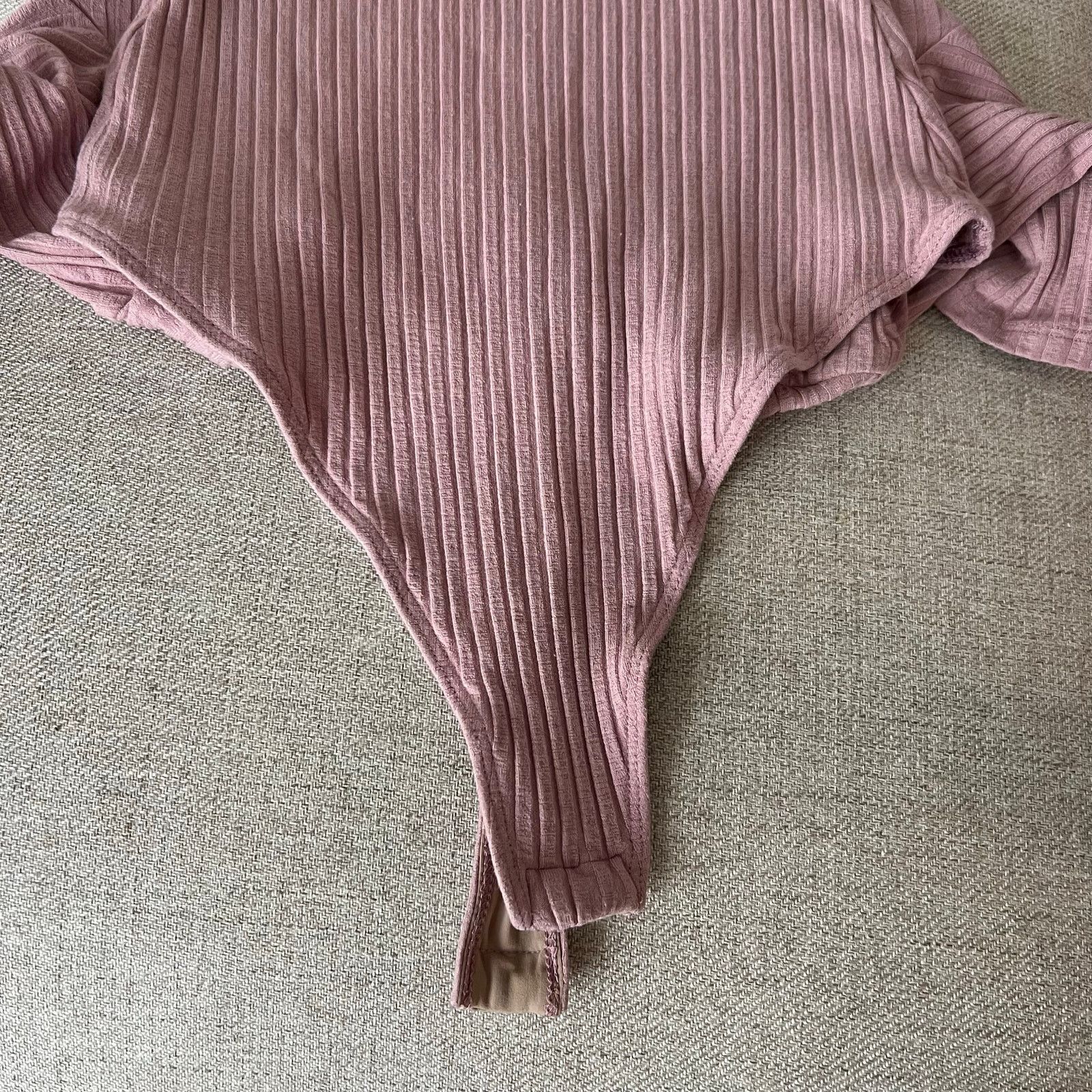 ALIX NYC Alix NYC Ridge Novelty Knit Bodysuit In Pink Ribbed Size S Size S / US 4 / IT 40 - 6 Thumbnail