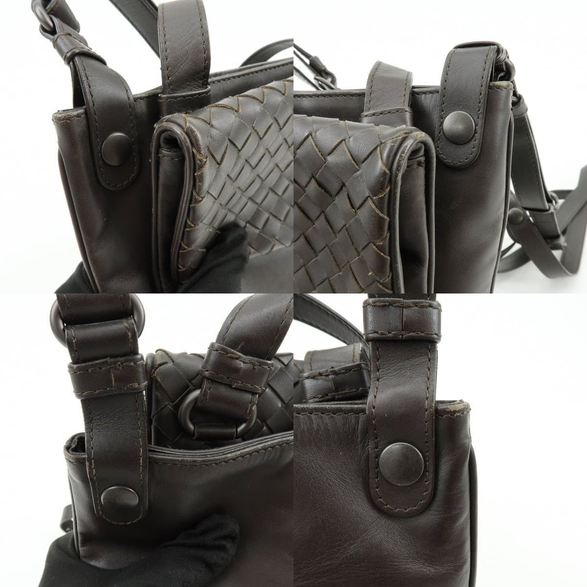 Bottega Veneta Bottega Veneta Intrecciato Calfskin Crossbody Bag Brown Size ONE SIZE - 6 Thumbnail