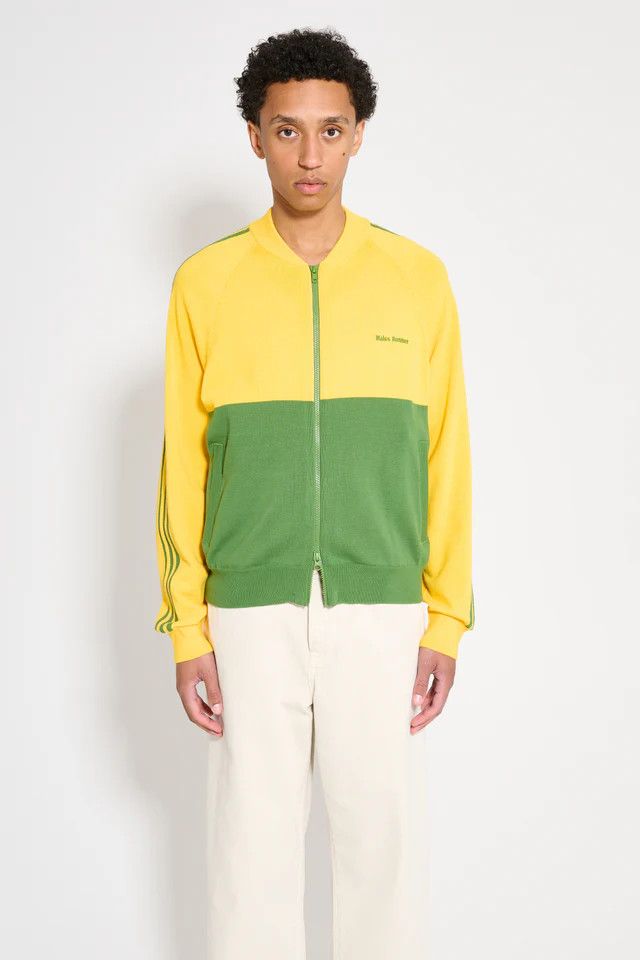 Adidas o1h1sh11224 Knit Track Jacket in Golden/Green Size US XS / EU 42 / 0 - 3 Thumbnail