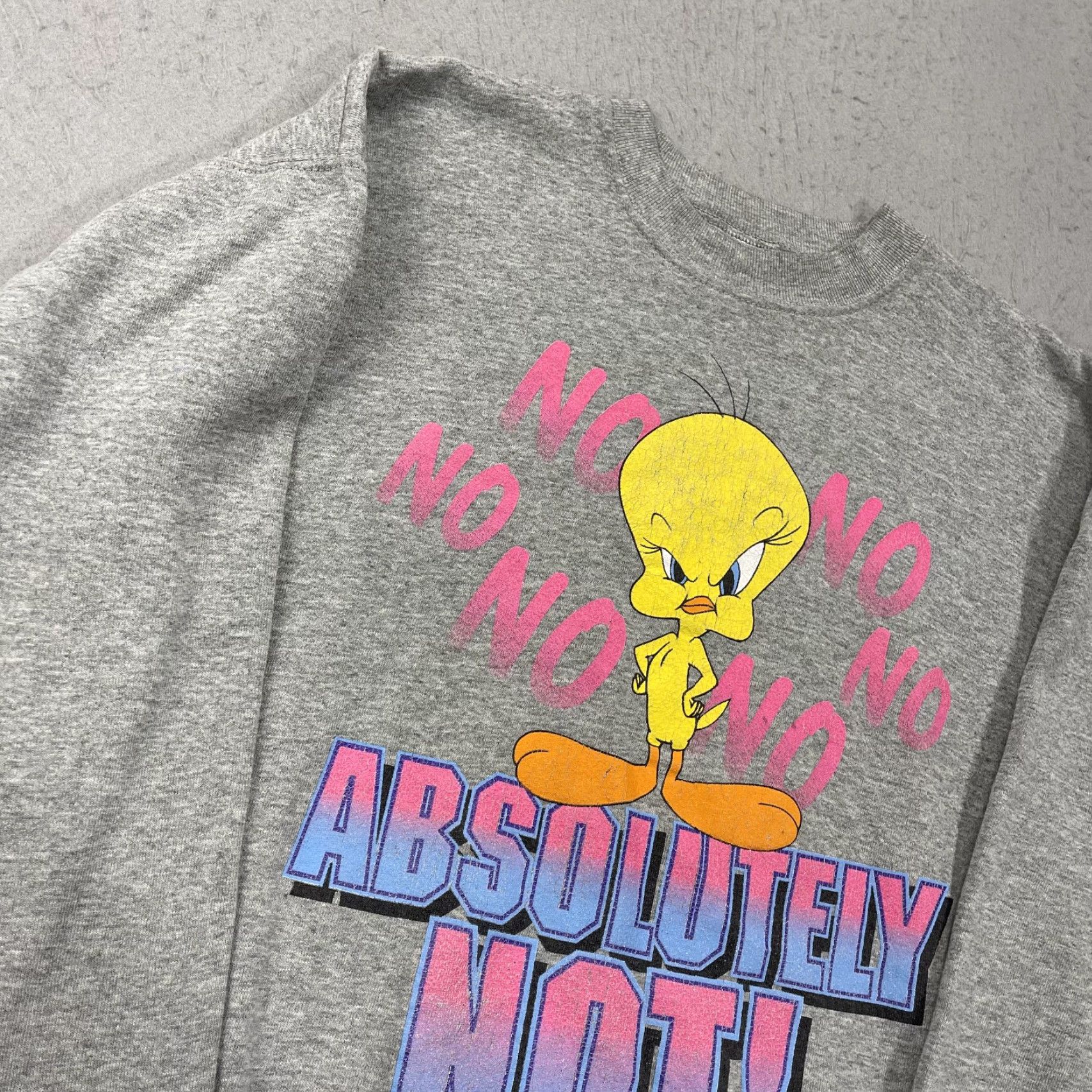 Vintage VINTAGE Looney Tunes Sweatshirt Mens XL Gray Tweety Bird Funny Crewneck 90s Size US XL / EU 56 / 4 - 3 Thumbnail