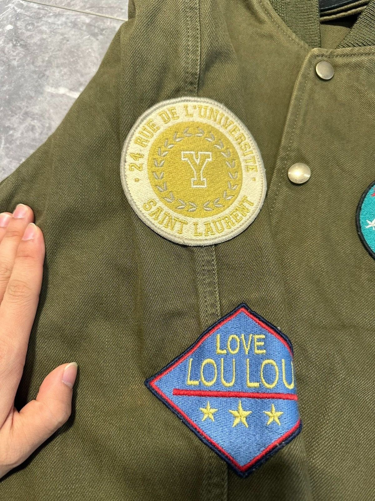 Saint Laurent Paris Saint Laurent Paris multi-patch military teddy jacket Size US S / EU 44-46 / 1 - 7 Thumbnail