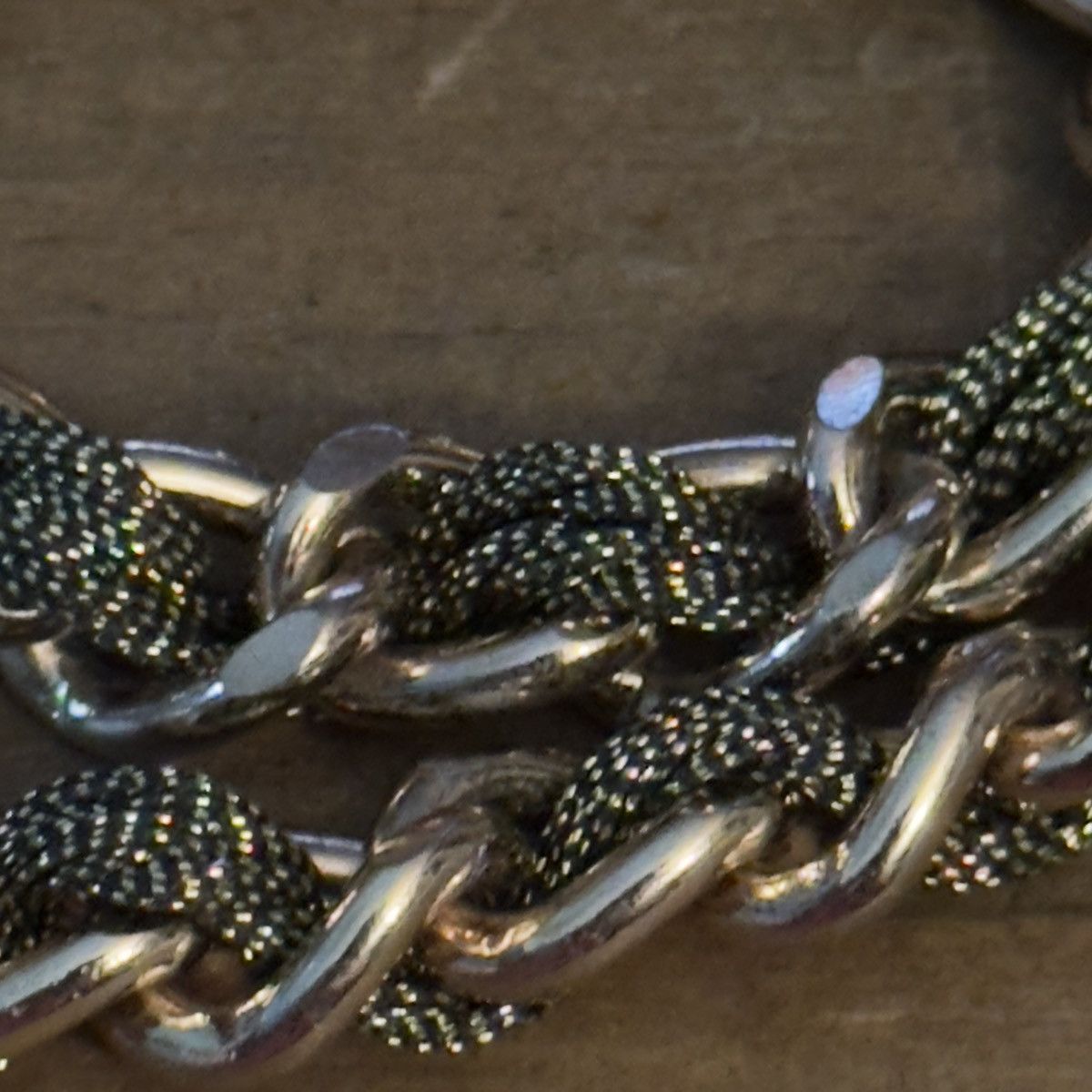 Vintage Vintage gold tone ribbon woven curb link chain necklace Size ONE SIZE - 3 Thumbnail