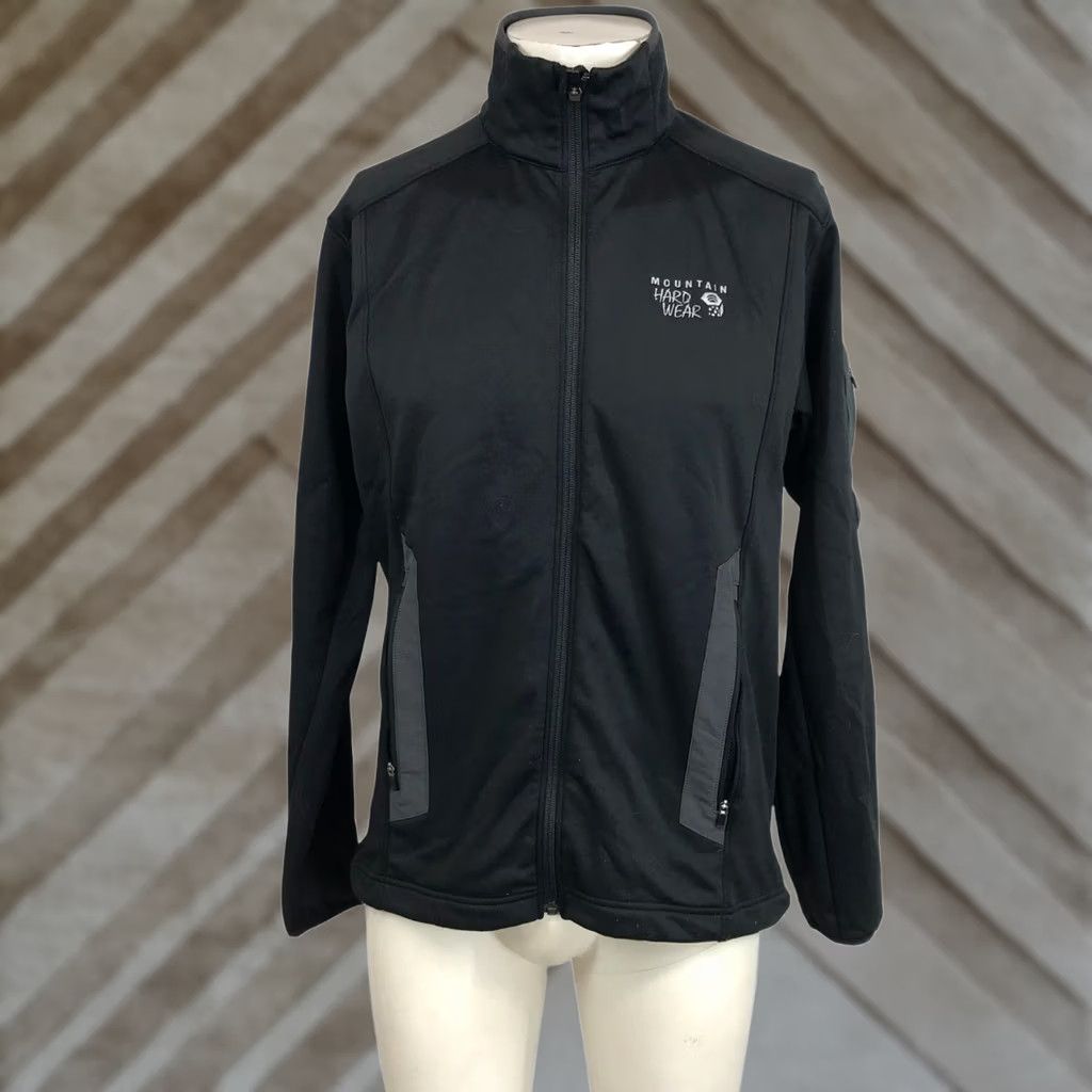 Mountain Hardwear MOUNTAIN HARDWEAR Mens Medium Black Long Sleeve Full Zip Jacket Coat Shirt, Regular Fit, Outdoor, Activewear, 1/4 Zip, Logo, Mountain Hardwear, MV Size US M / EU 48-50 / 2 - 1 Thumbnail