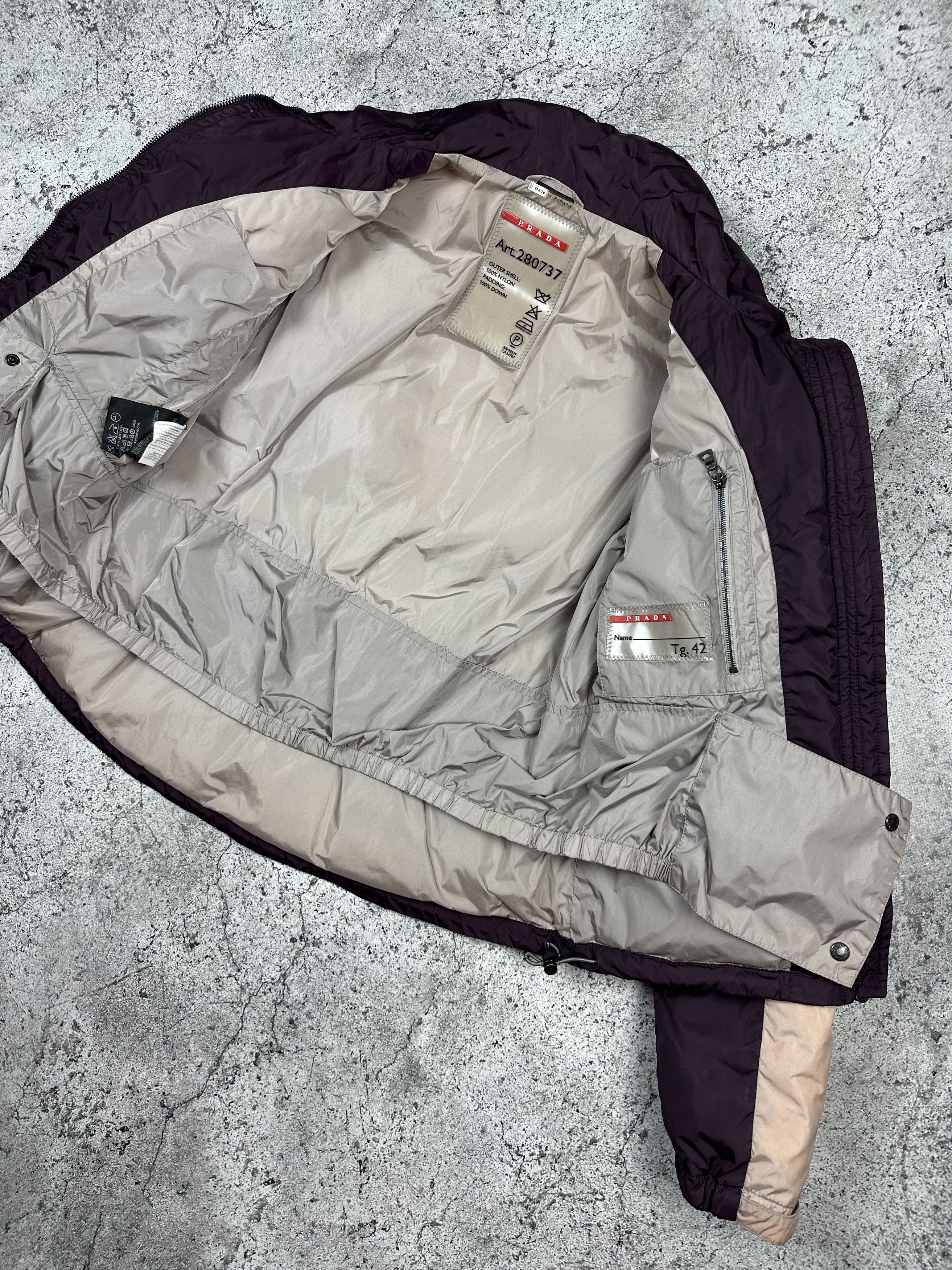 Prada 🔥 Prada Red Tab Vintage Nylon Puffer Down Jacket 🔥 Size S / US 4 / IT 40 - 17 Thumbnail