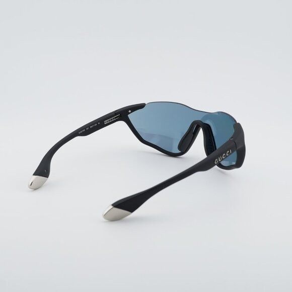 Gucci Gucci GG2018S 001 Sunglasses Matte Black Shield Frame, Smoke Size ONE SIZE - 3 Thumbnail