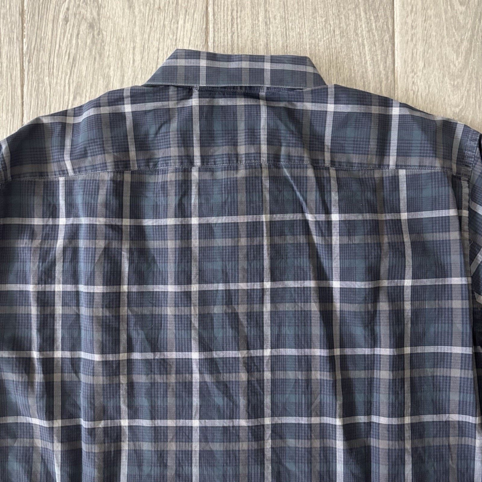 Theory Theory Button Up Shirt Blue Green Lightweight Cotton Mens XL Size US XL / EU 56 / 4 - 7 Thumbnail