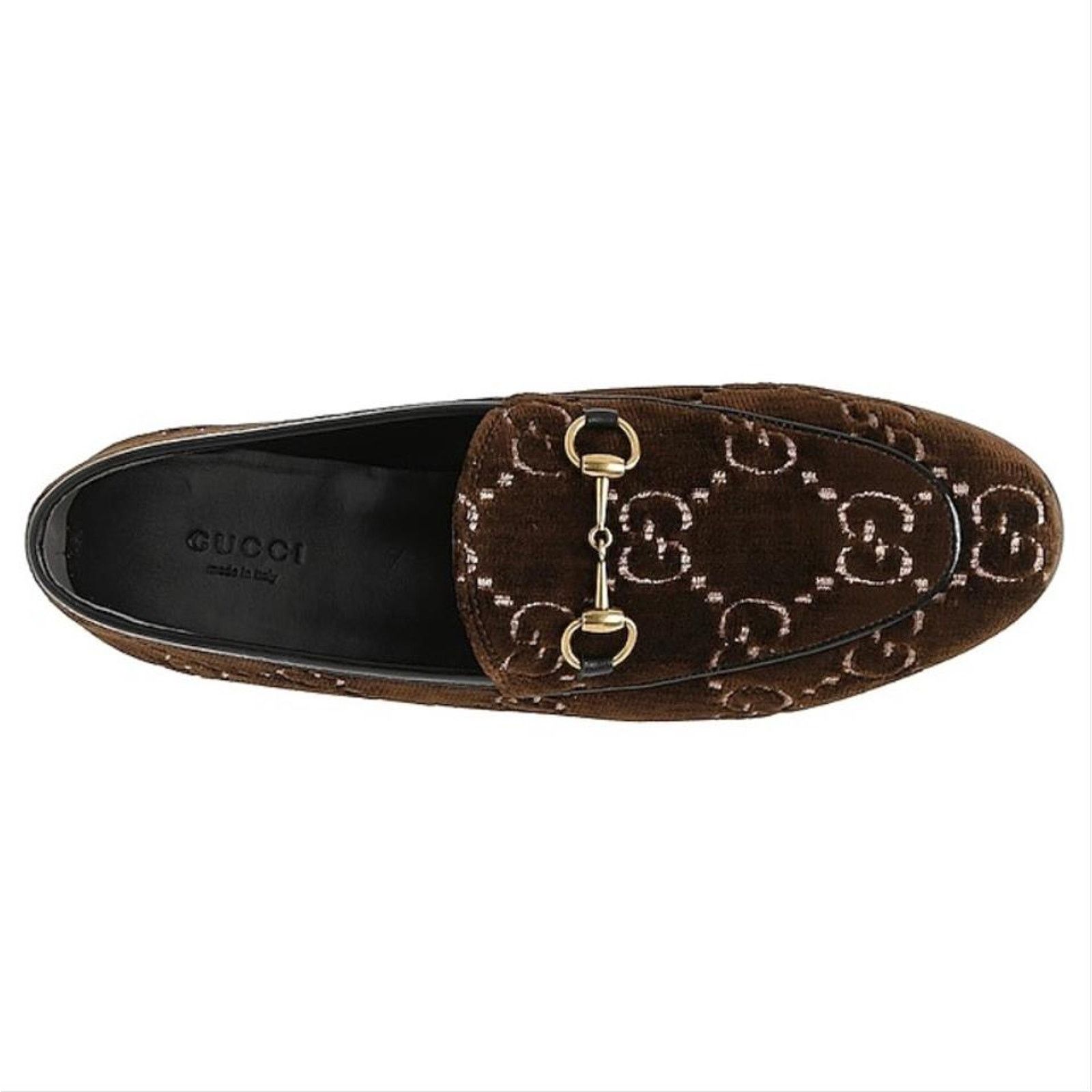 Gucci Jordaan horsebit GG logo velvet leather loafers flats Size US 6 / IT 36 - 7 Thumbnail