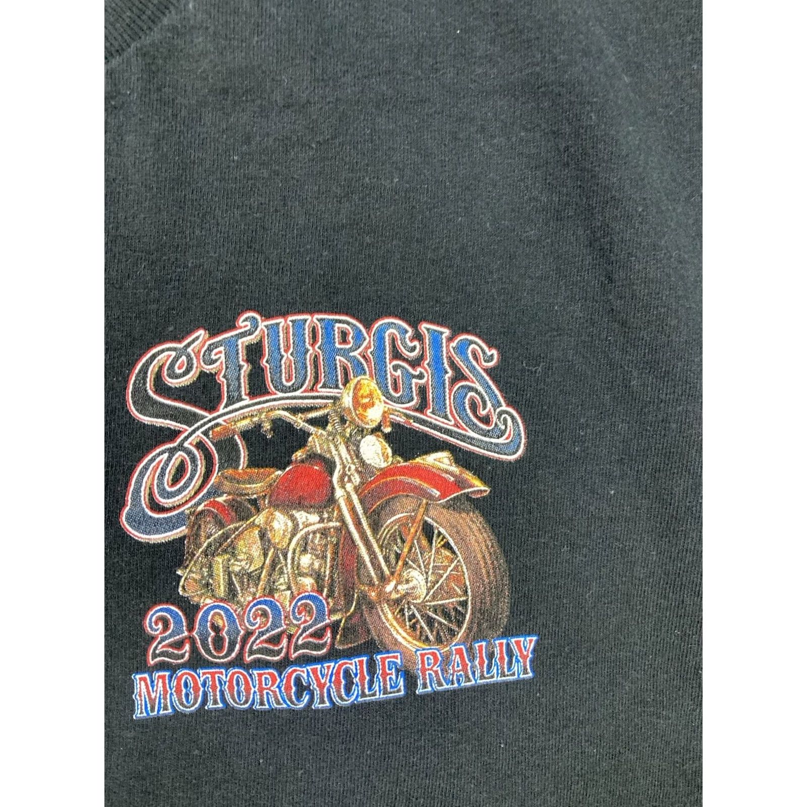 Gildan Sturgis Motorcycle Rally 2022 Graphic T-shirt Men XL Black Size US XL / EU 56 / 4 - 4 Thumbnail