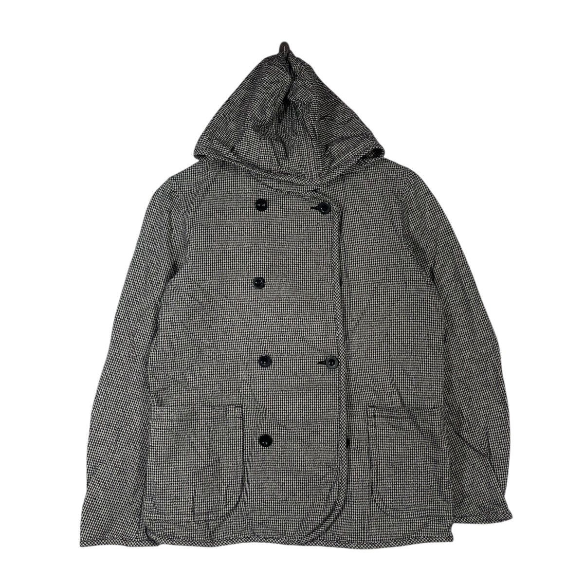 Danton DANTON Hooded Work Jacket | Houndstooth Pattern French Size US S / EU 44-46 / 1 - 1 Thumbnail