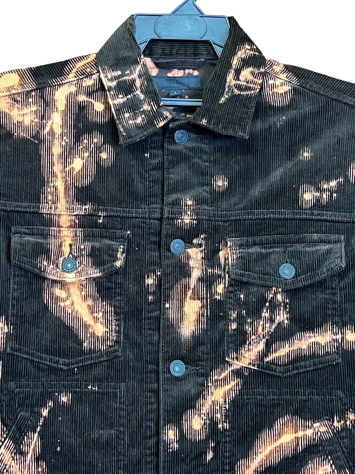 Japanese Brand UNIQLO acid washed punk rock&roll trucker corduroy jackets Size US S / EU 44-46 / 1 - 5 Thumbnail